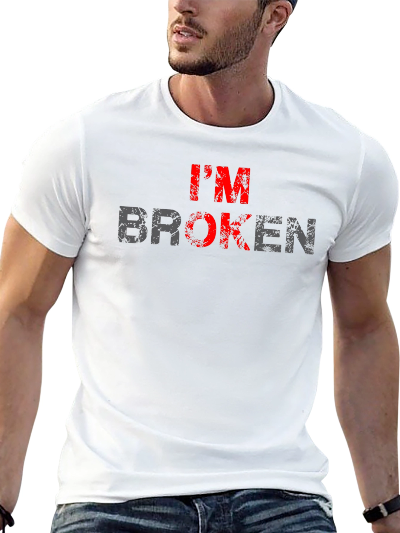 Distressed Im Broken Graphic Tee