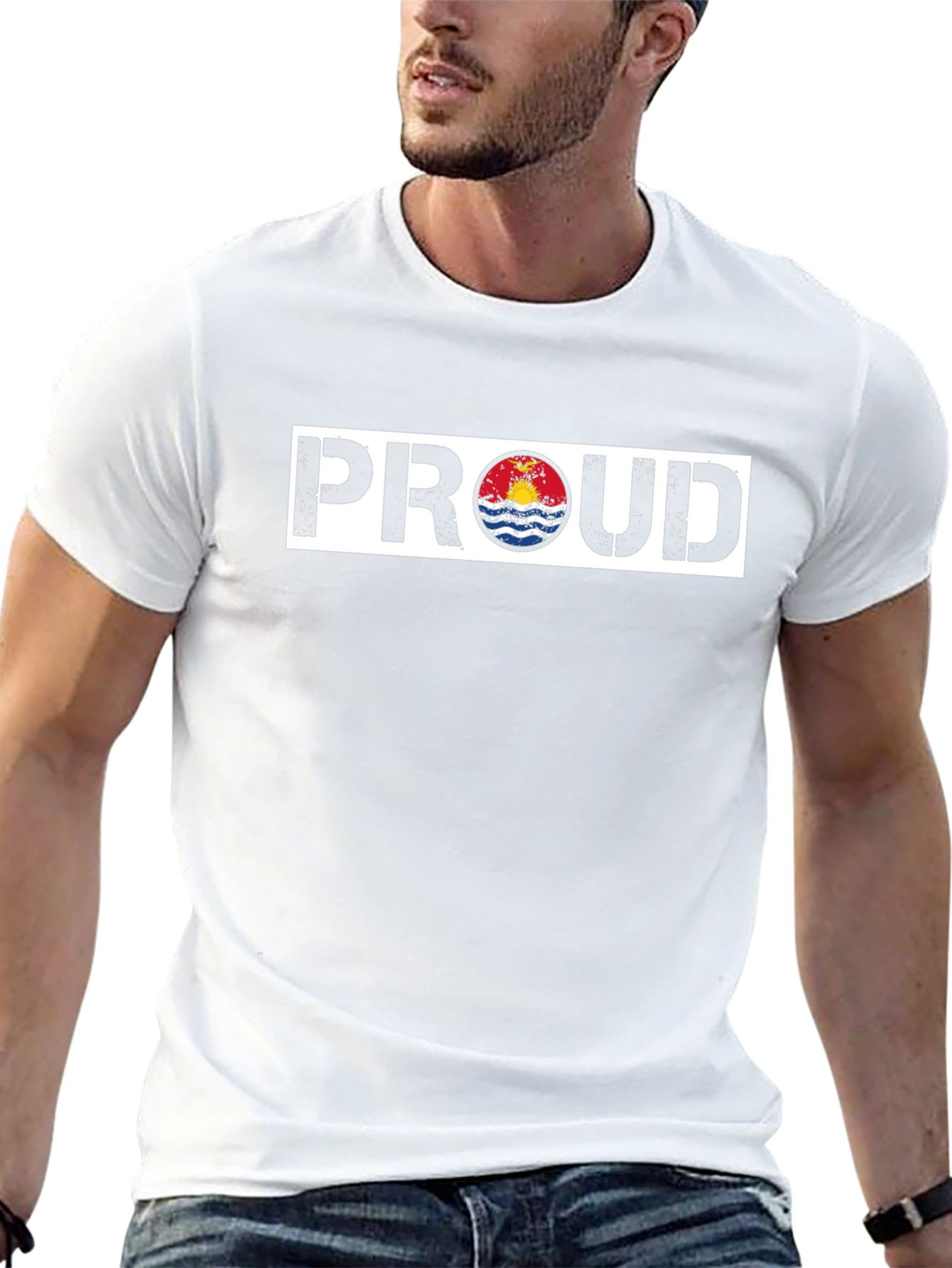 Proud Kiribati Flag Black T-Shirt