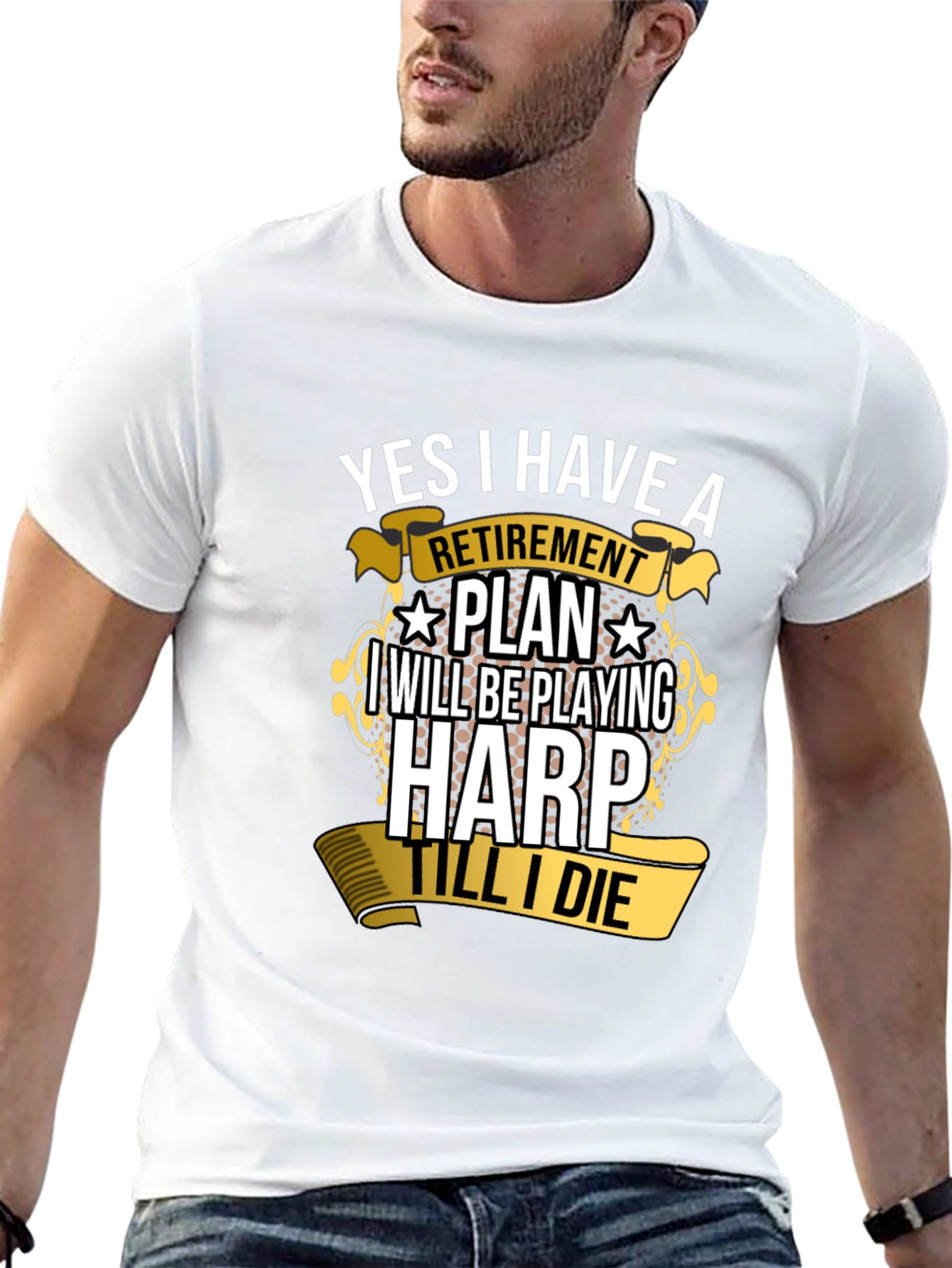 Retirement Plan Harp Player T-Shirt