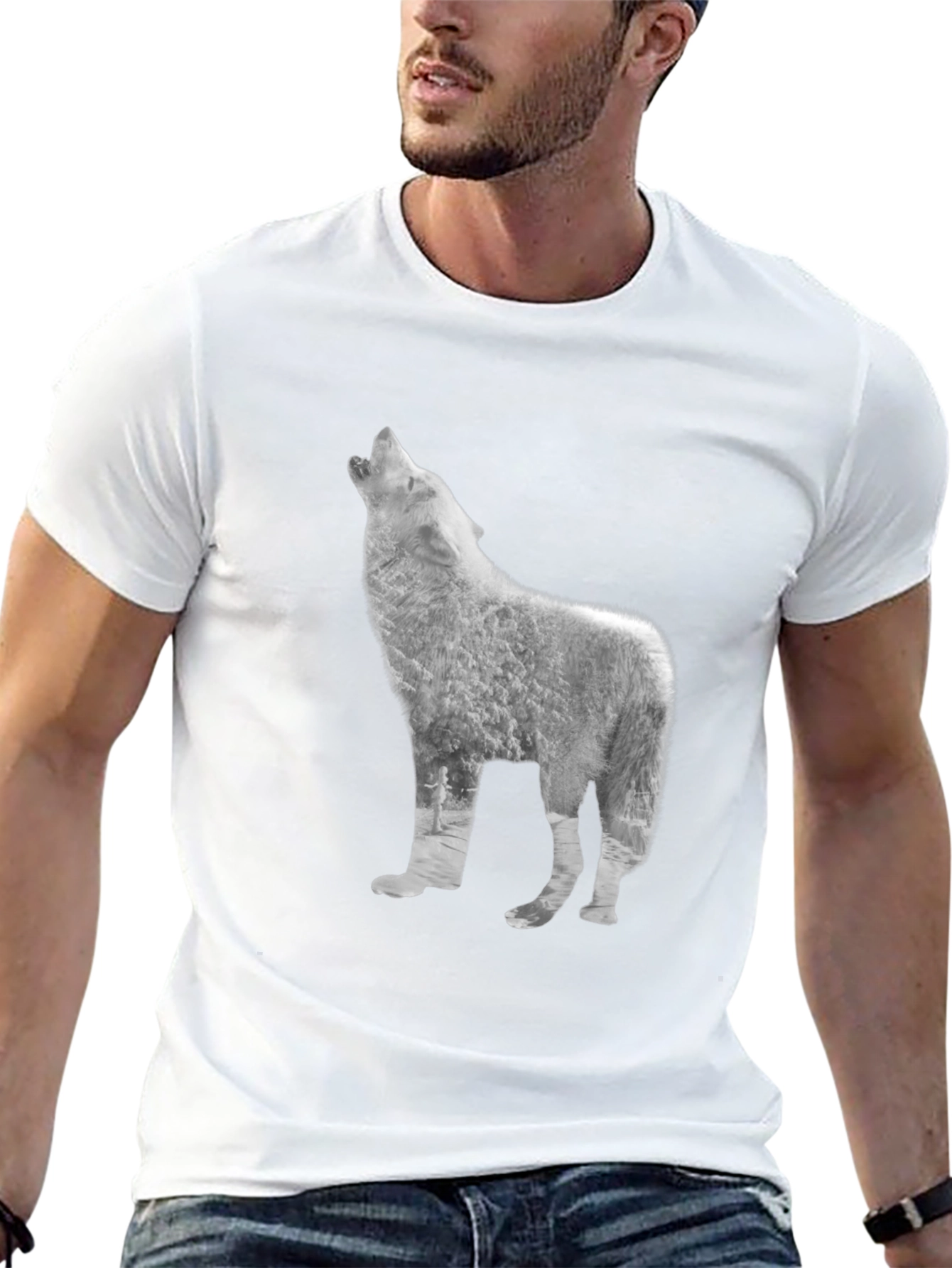 Wolf Graphic T-Shirt - Black