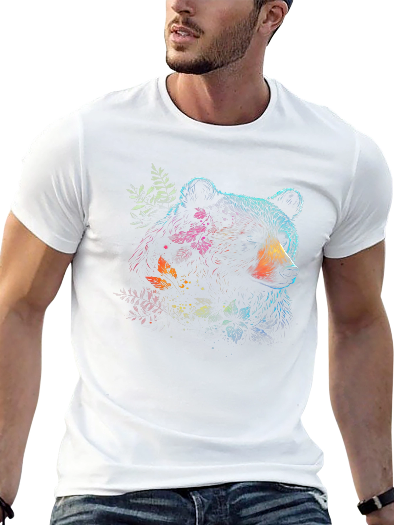 Bear Graphic Tee - Black