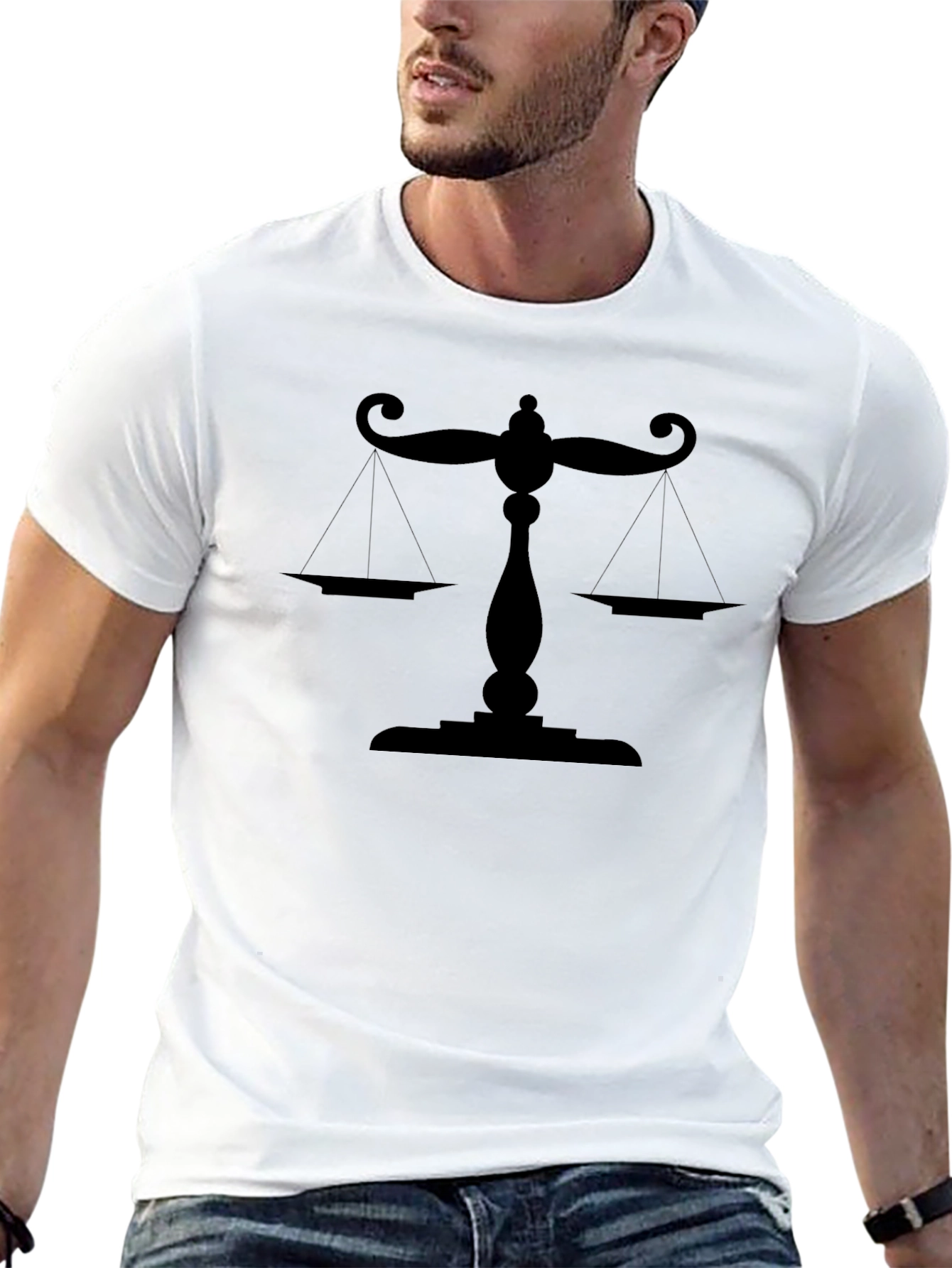 Scales of Justice Black T-Shirt
