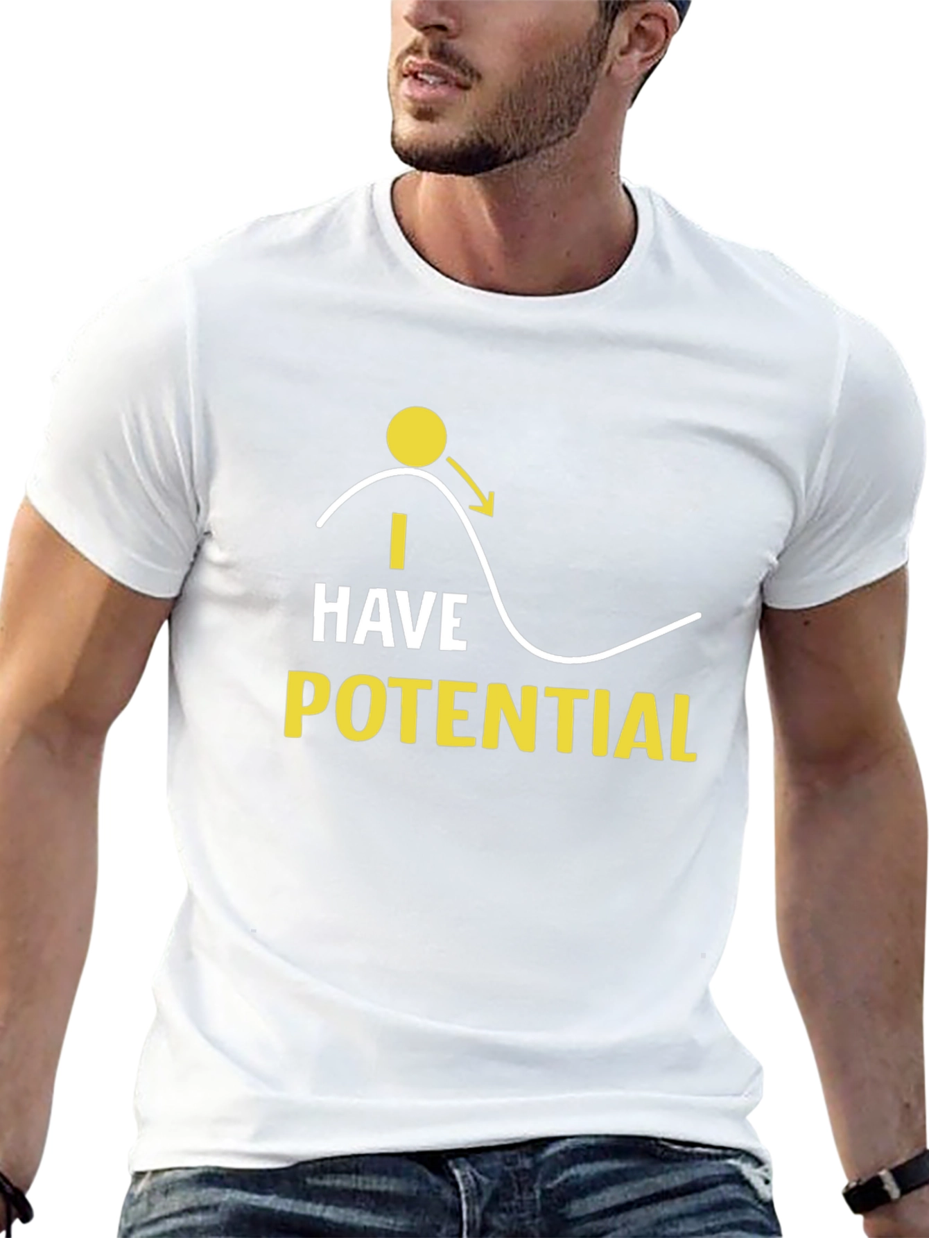 I Have Potential Black Graphic Tee