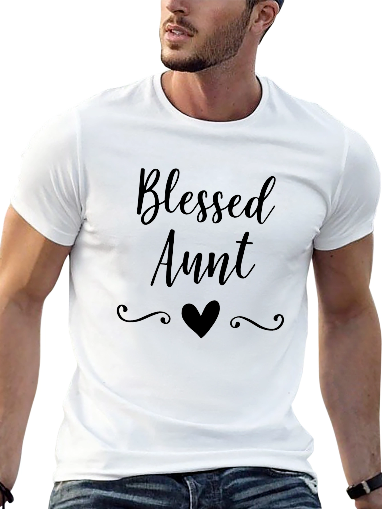 Blessed Aunt T-Shirt - Black Crew Neck