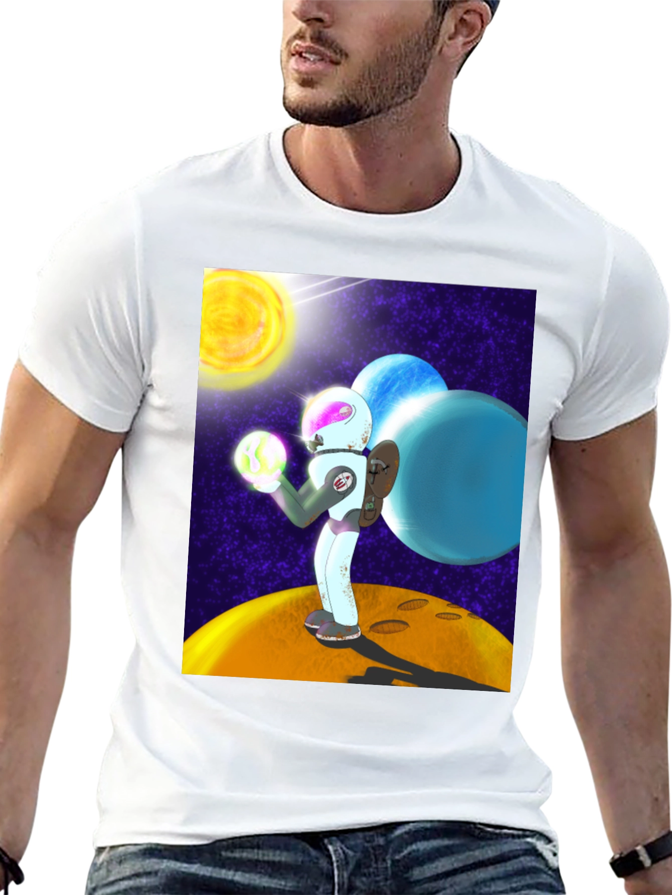 Astronaut in Space Graphic Tee