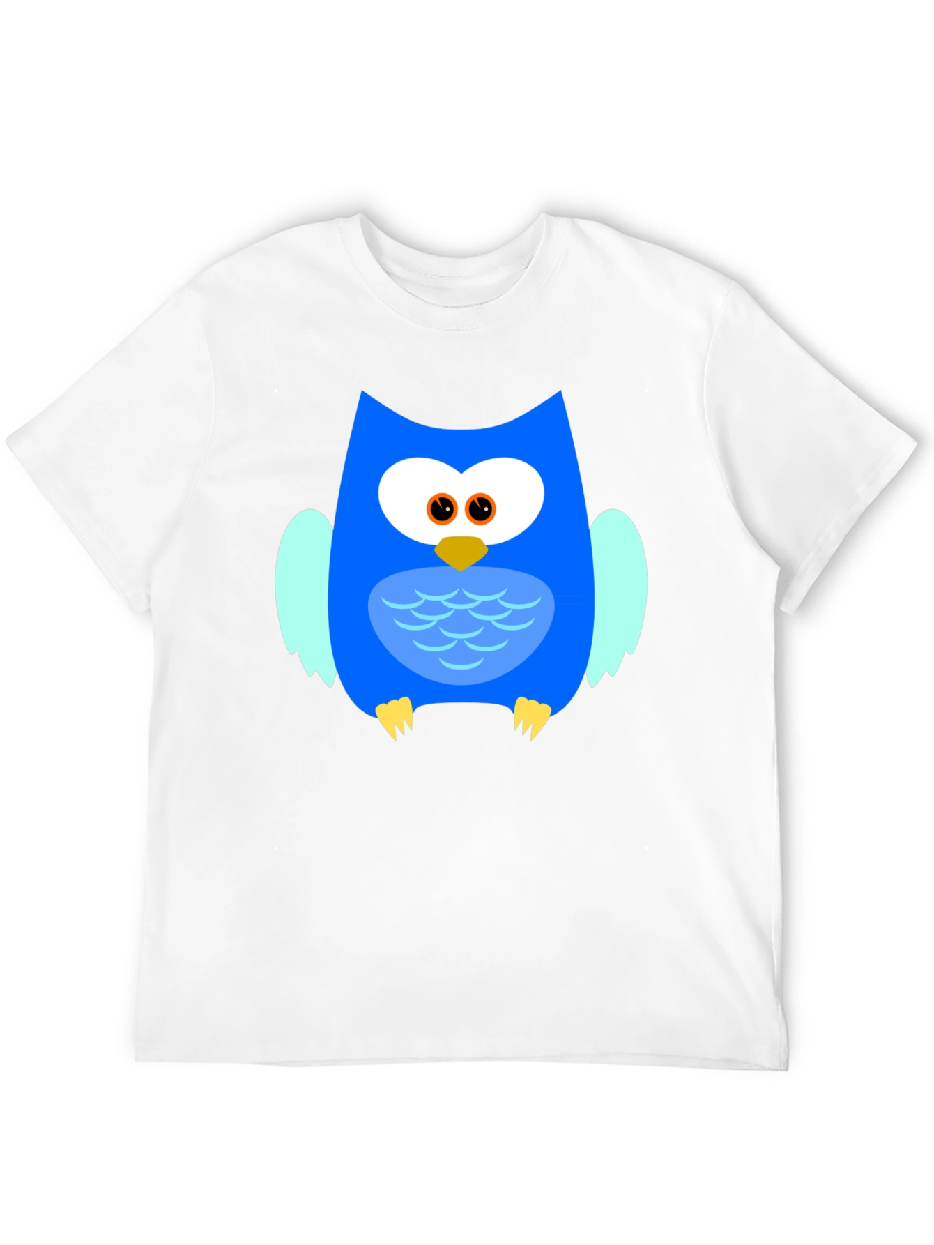 Cute Cartoon Owl Graphic Tee - Black