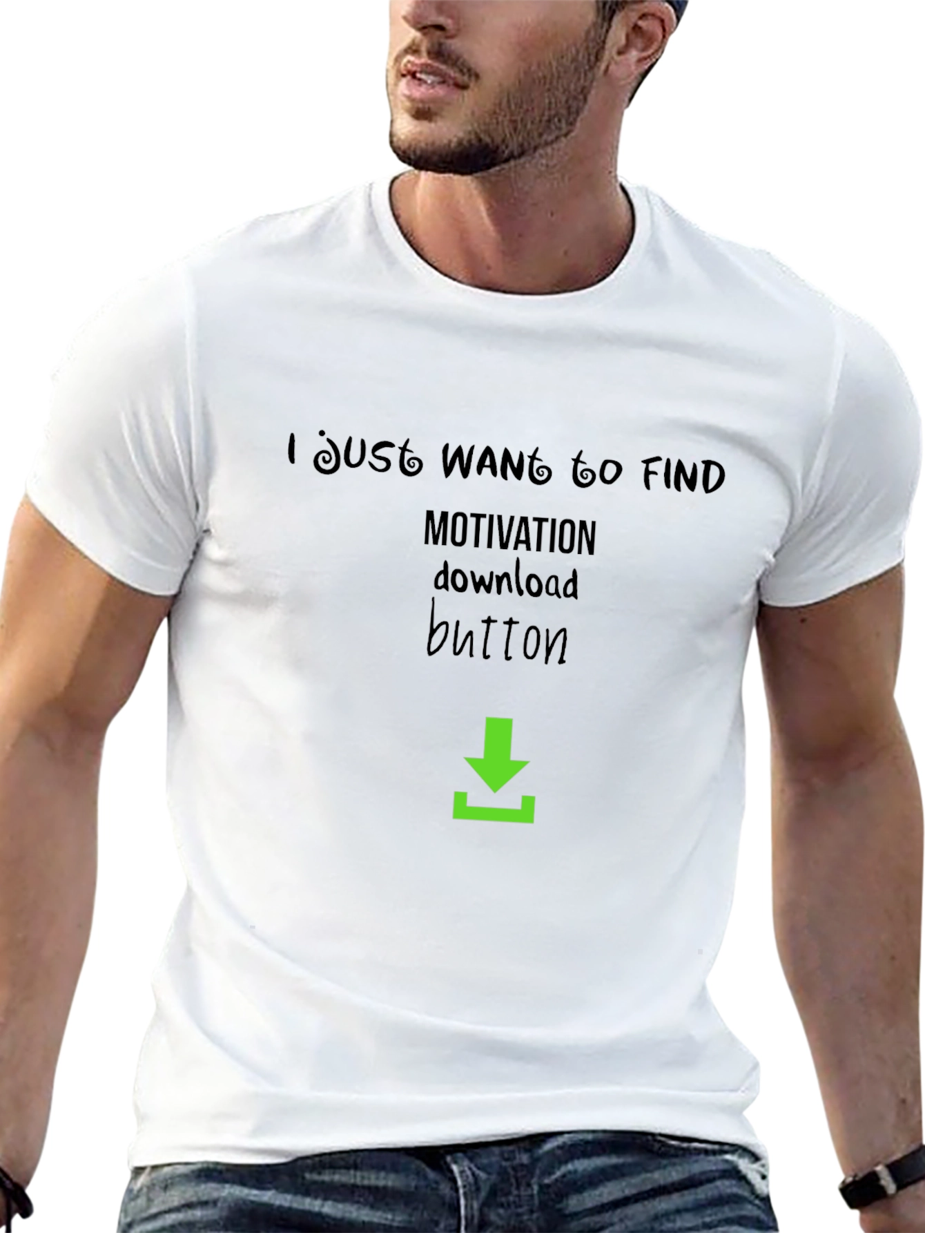 Motivation Download Button Graphic Tee