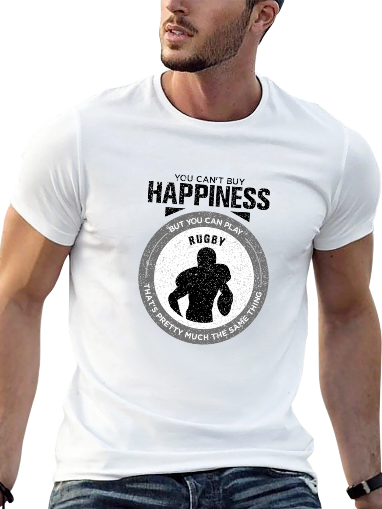 Happiness Rugby Graphic Tee