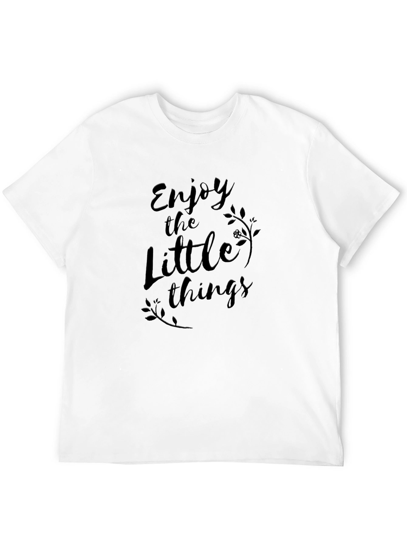 Enjoy the Little Things Black Graphic T-Shirt