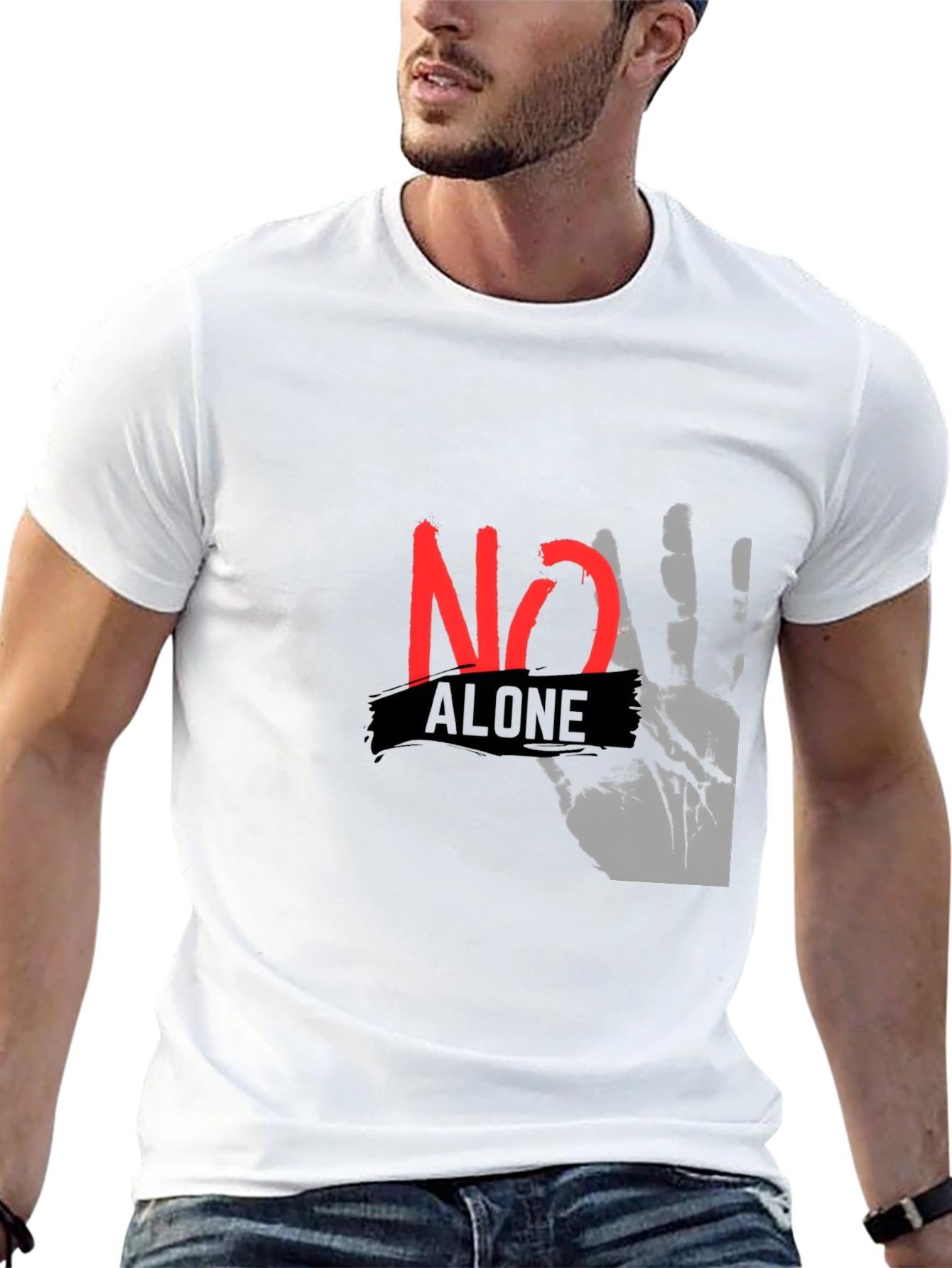 No Alone Graphic Tee - Empowering T-Shirt