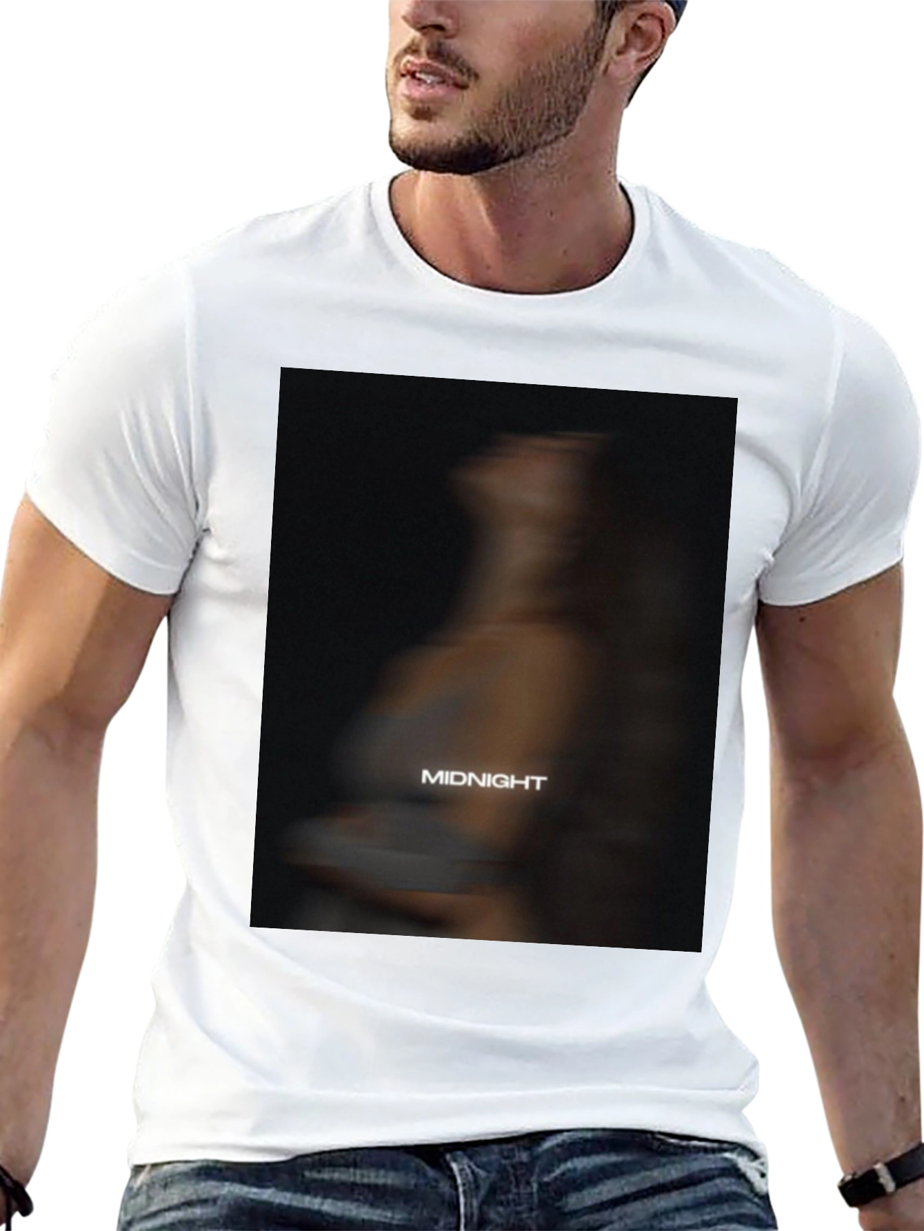 Midnight Graphic Print Black T-Shirt