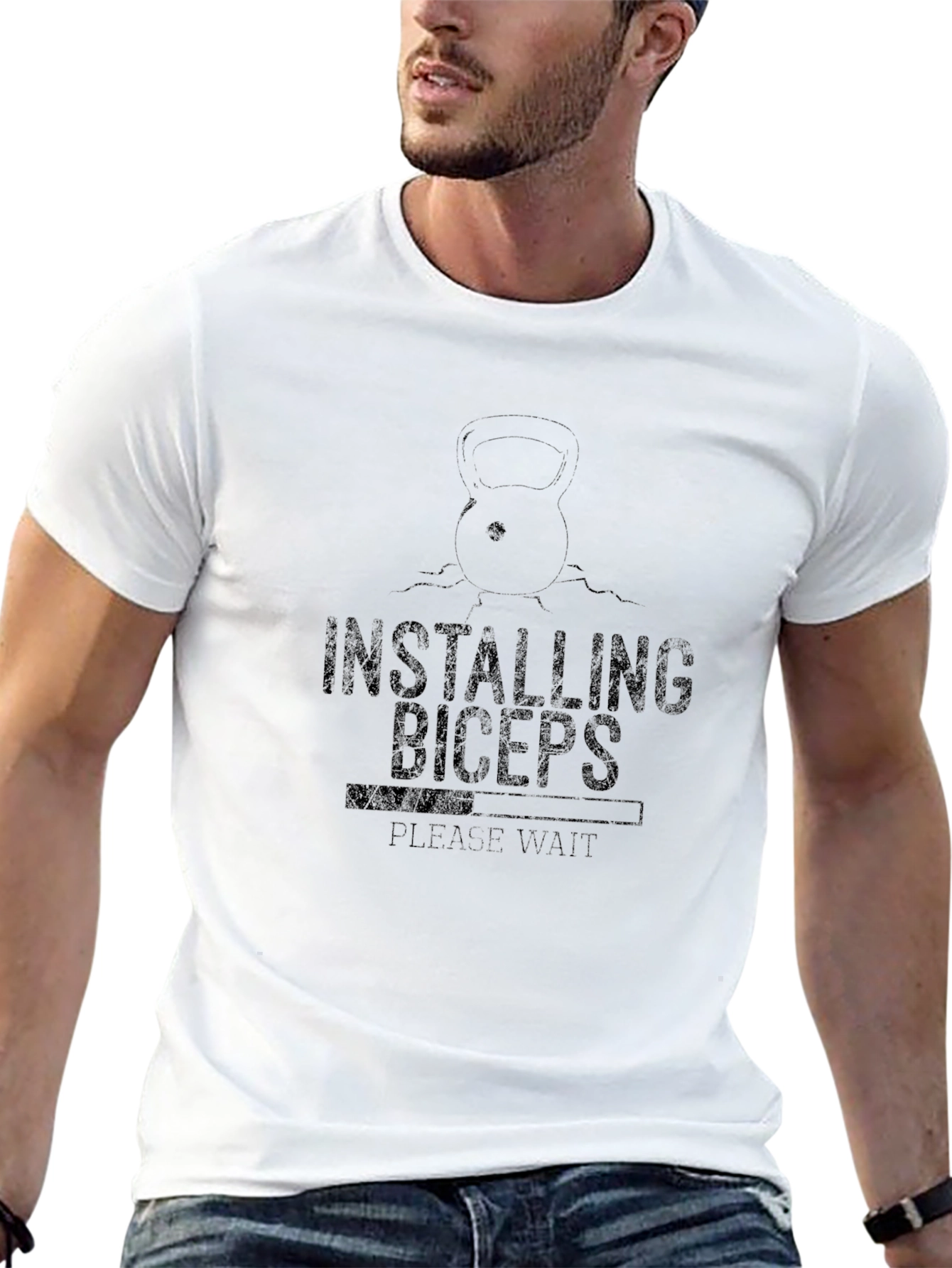 Installing Biceps Black T-Shirt