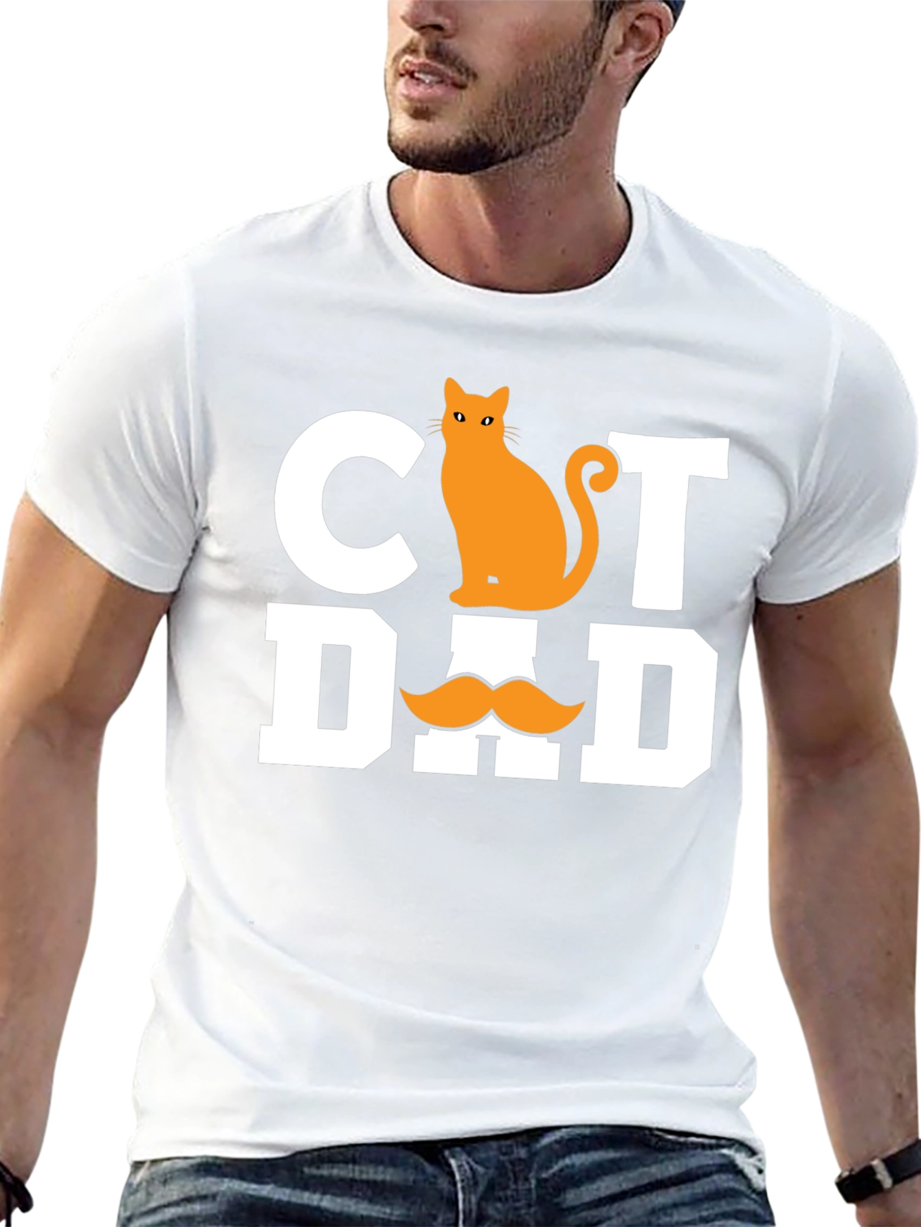 Cat Dad T-Shirt - Novelty Graphic Tee