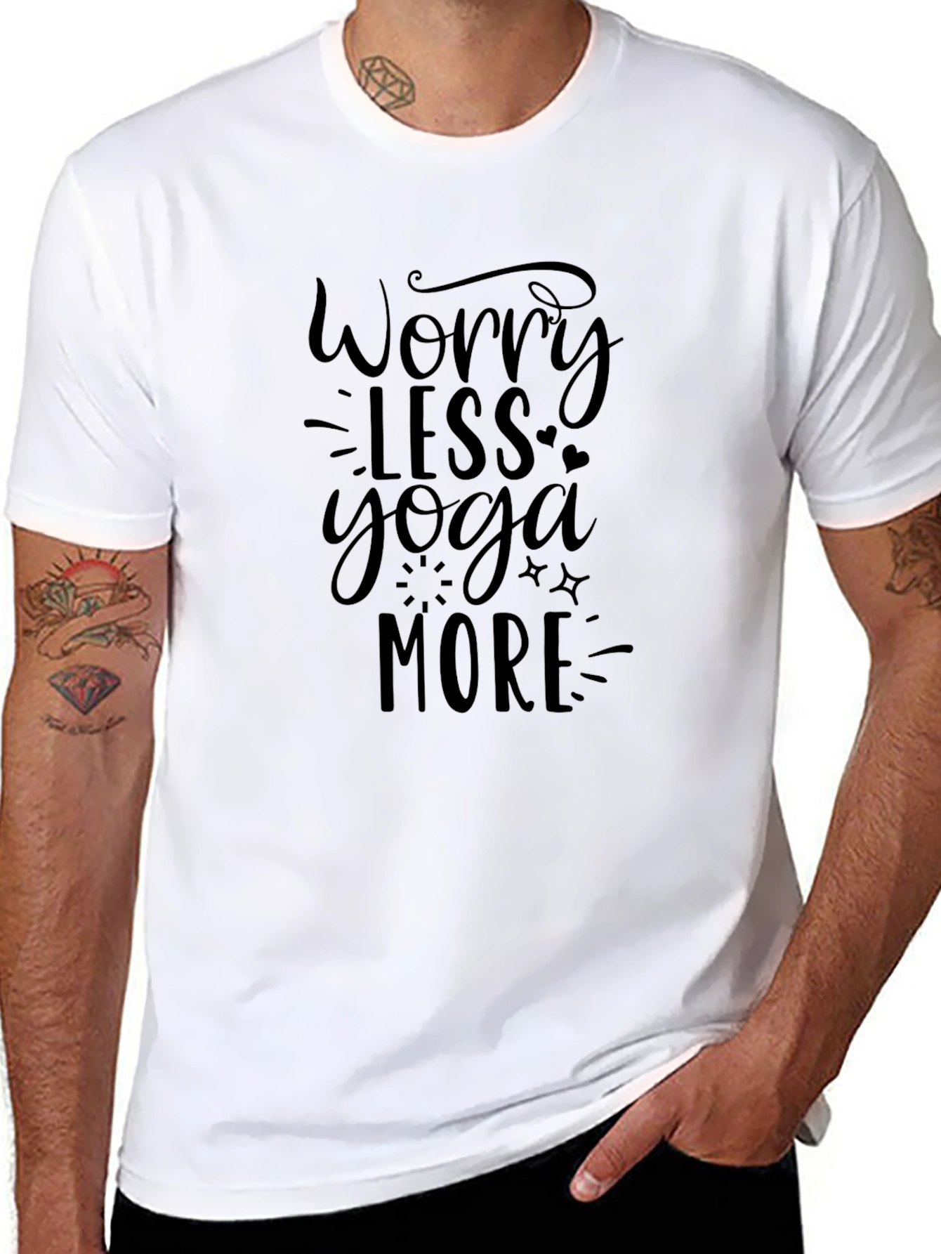 Worry Less Yoga More Graphic Tee