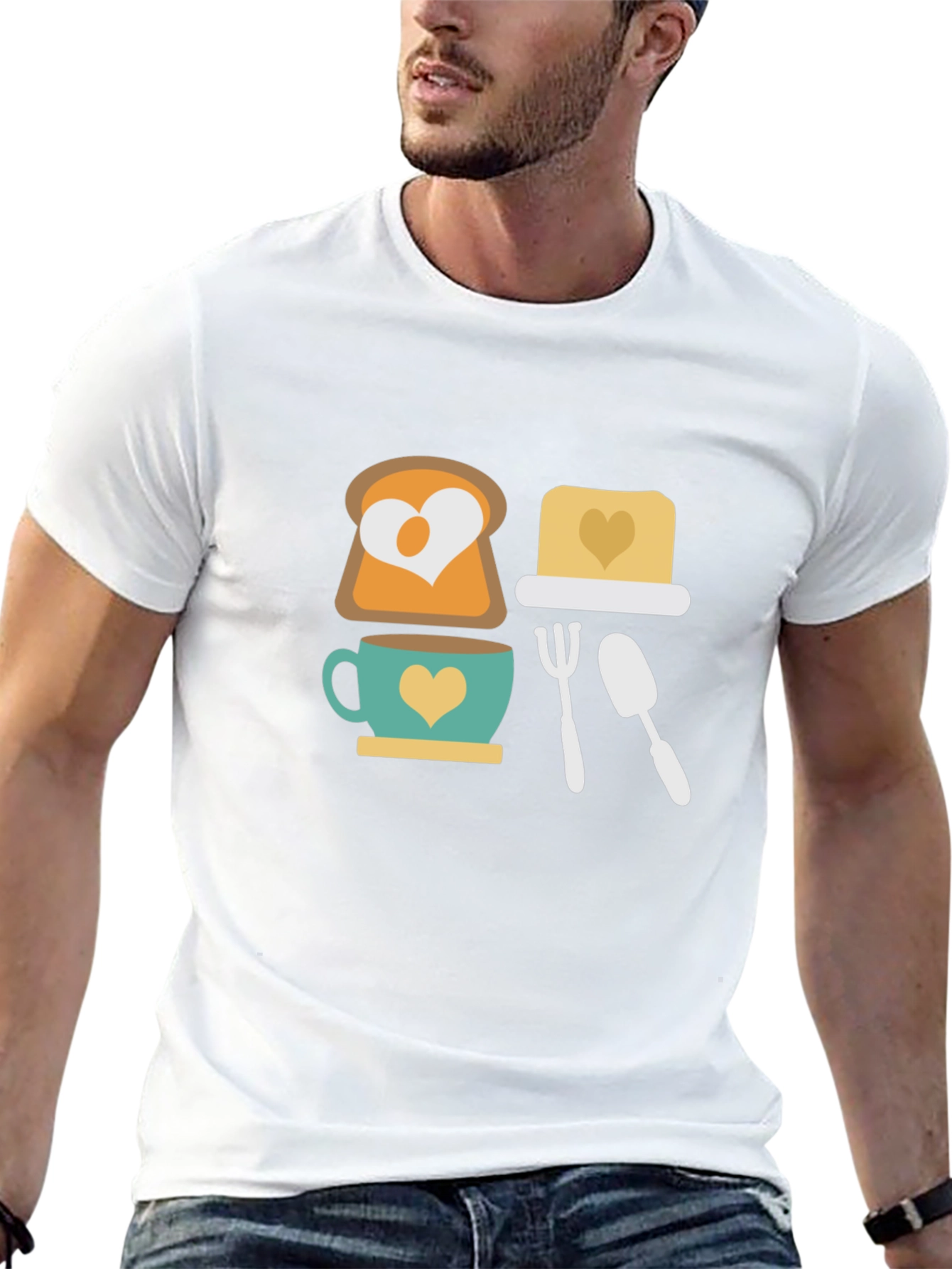 Breakfast Lover T-Shirt - Toast Coffee & Butter