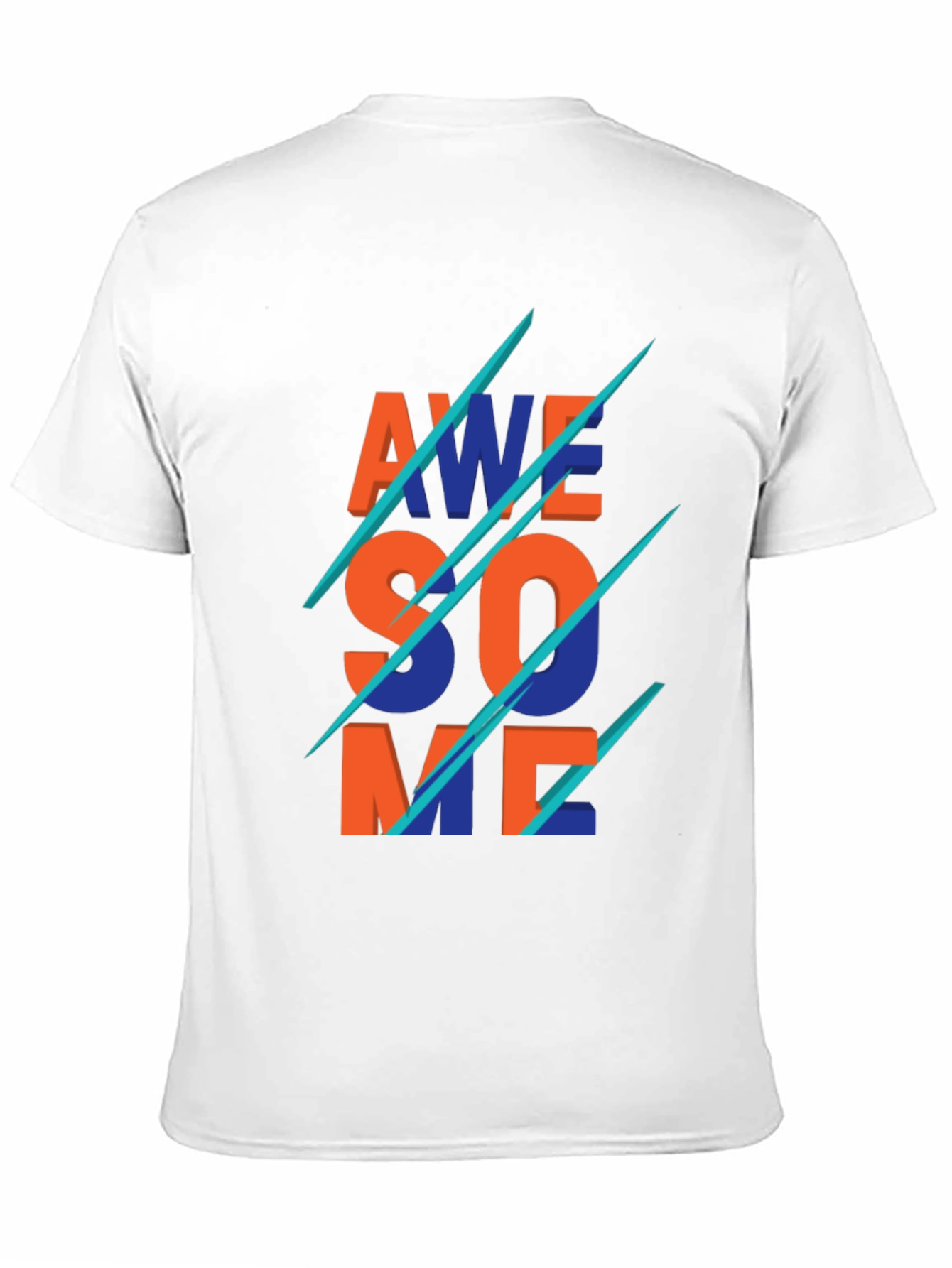 Awesome Graphic Print Crew Neck T-Shirt
