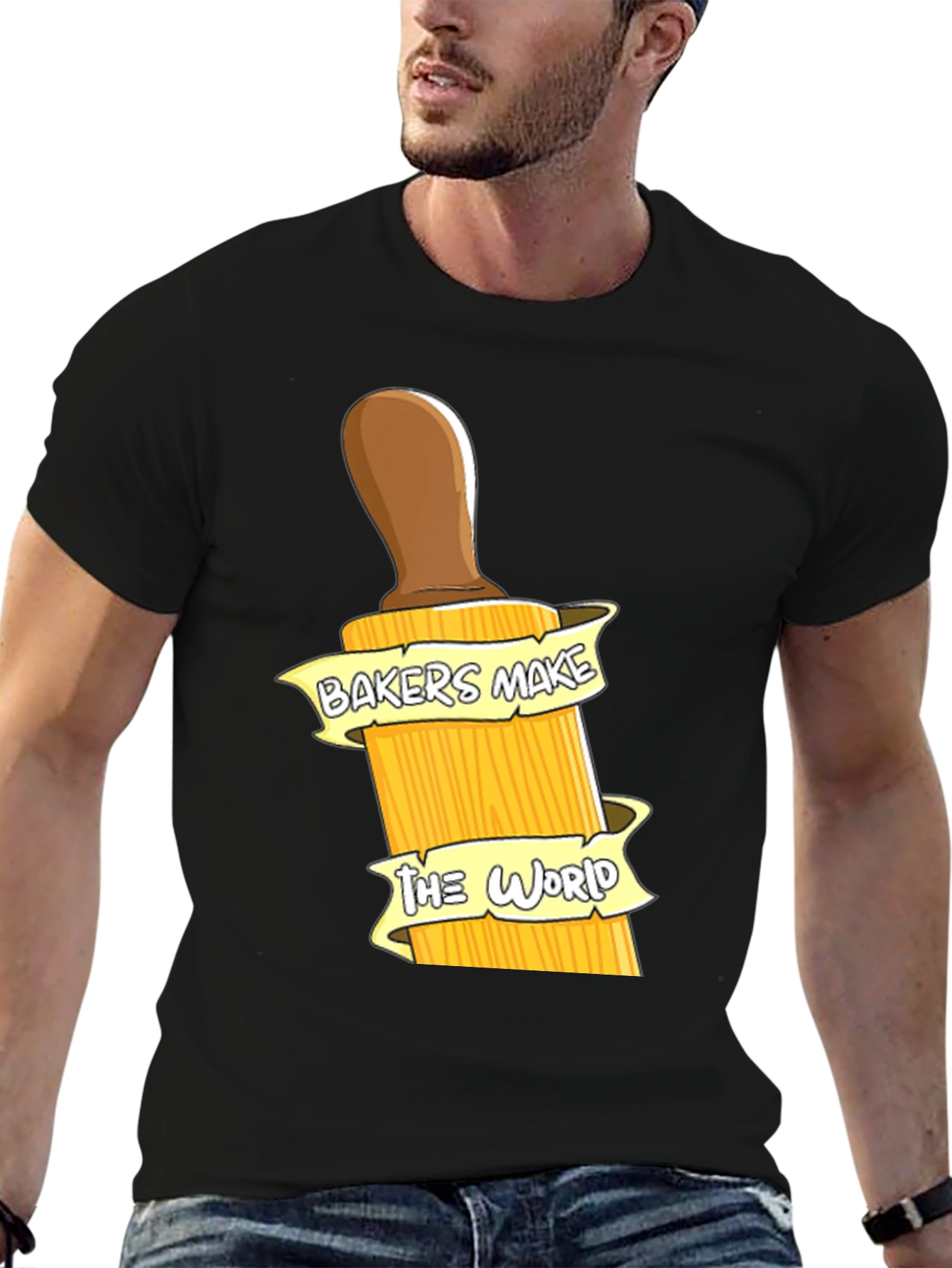Bakers World T-Shirt - Rolling Pin Graphic
