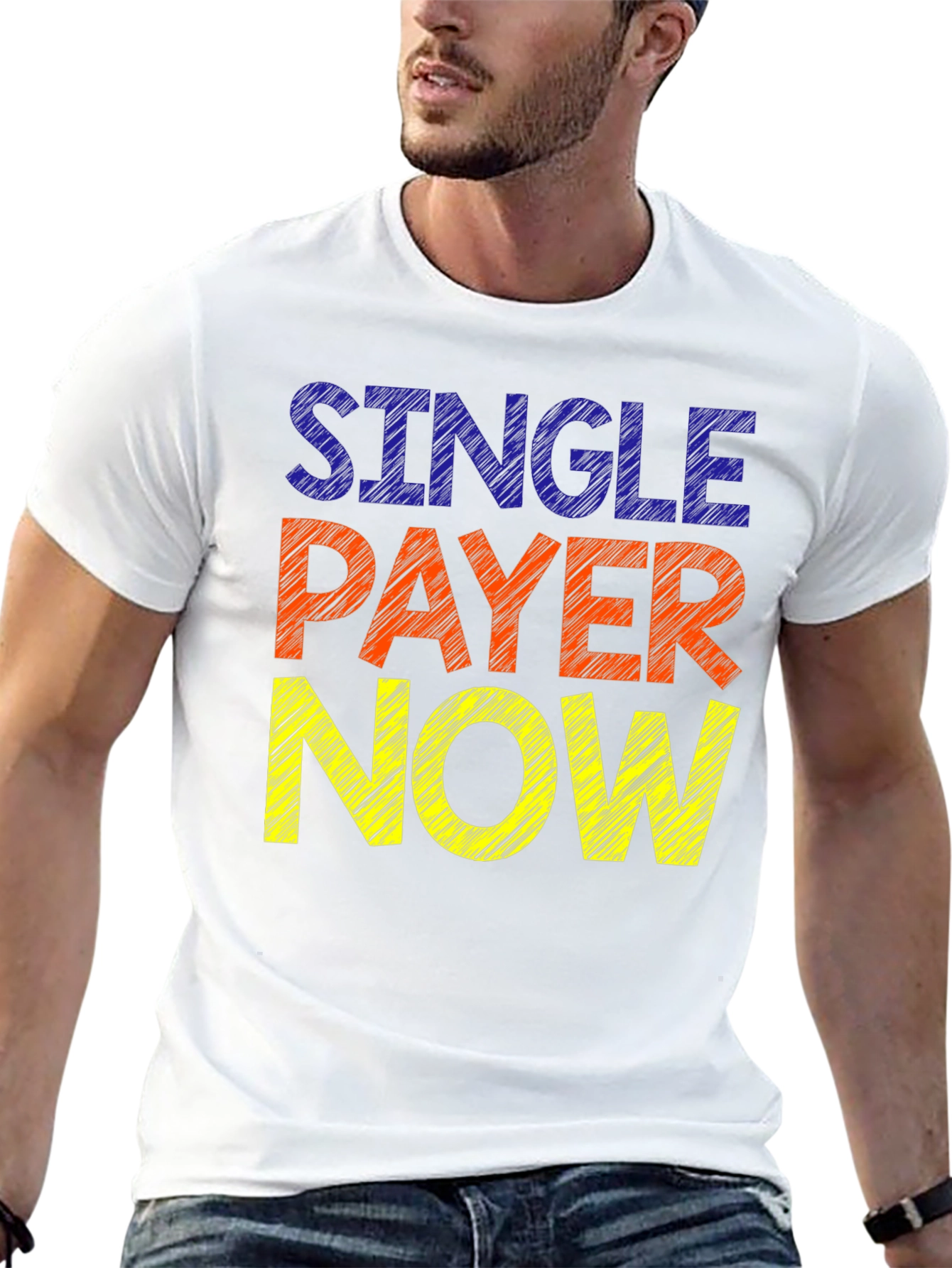 Single Payer Now Graphic Tee - Black Cotton T-Shirt