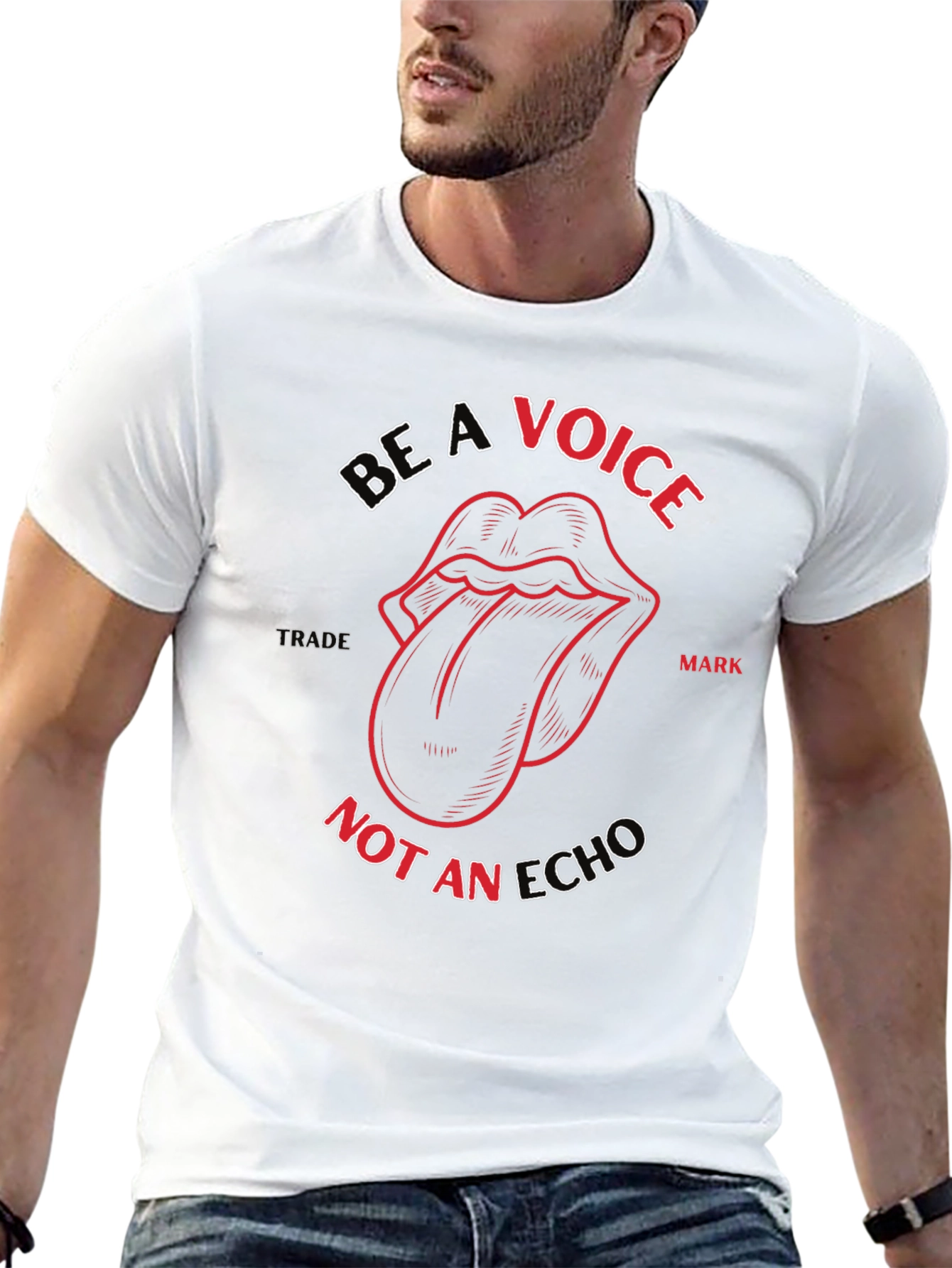 Be a Voice Graphic T-Shirt - Stylish Black Tee