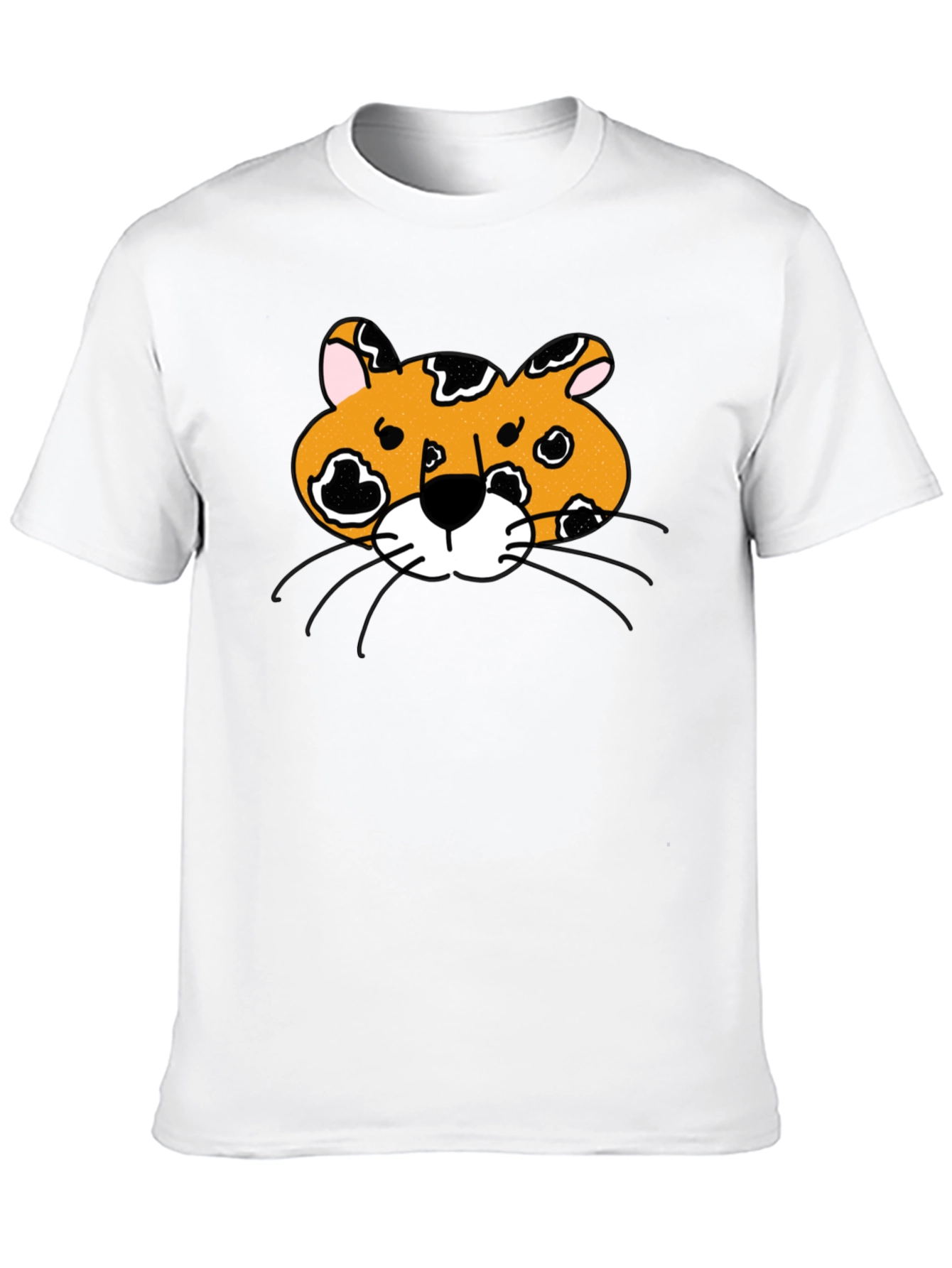 Leopard Graphic Print Mens Black T-Shirt