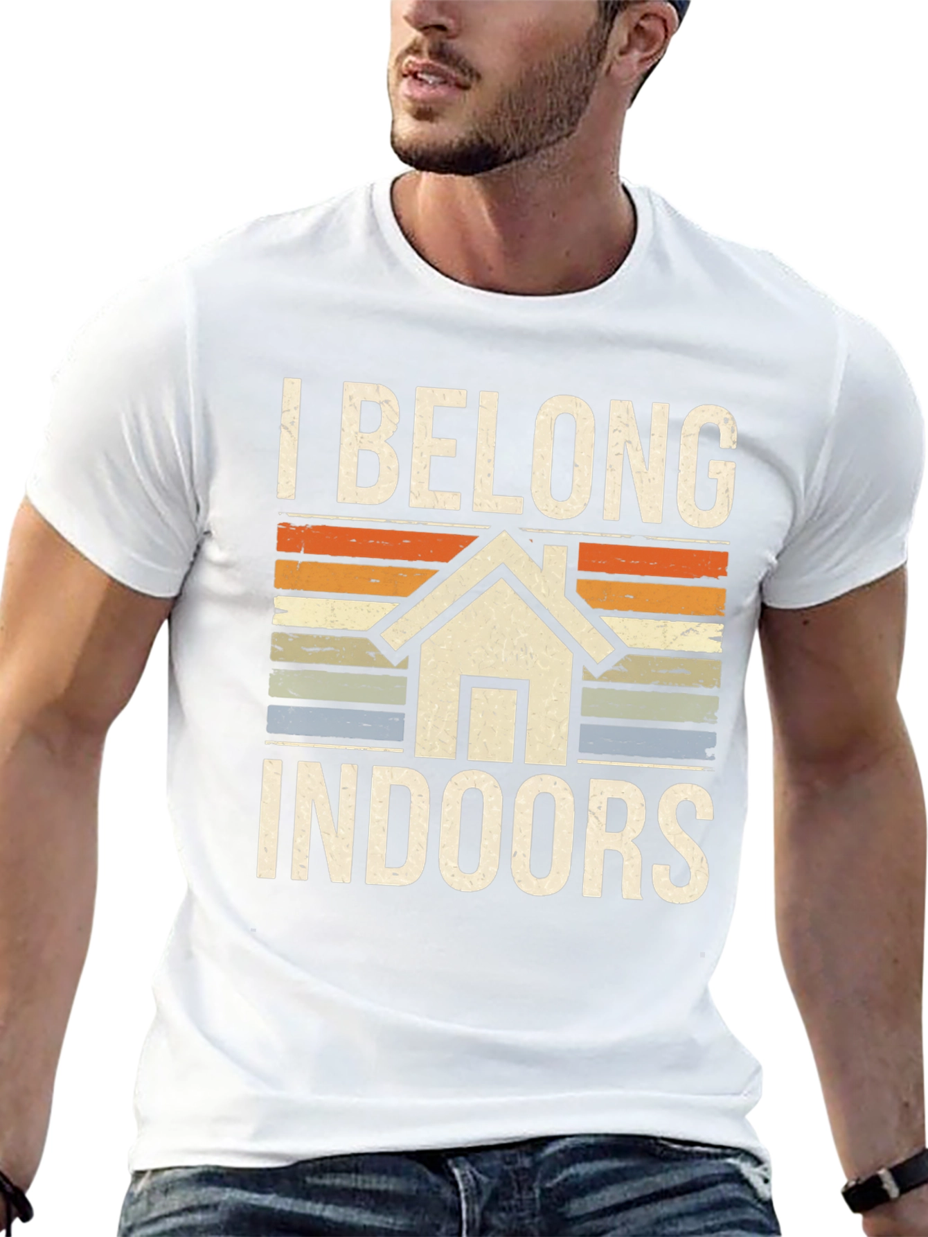 I Belong Indoors Graphic T-Shirt