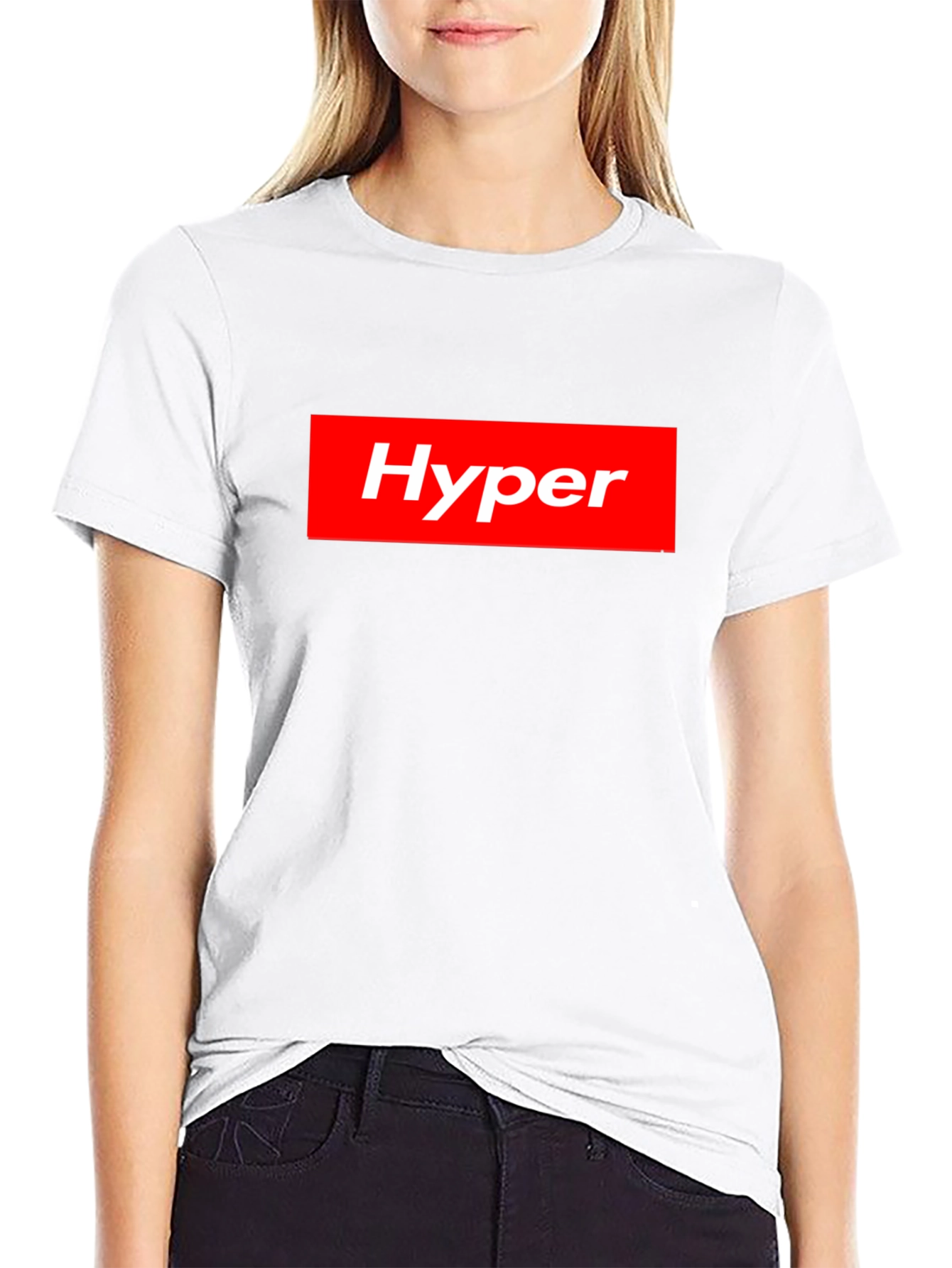 Hyper Graphic Print Black Tee - Trendy Casual Style