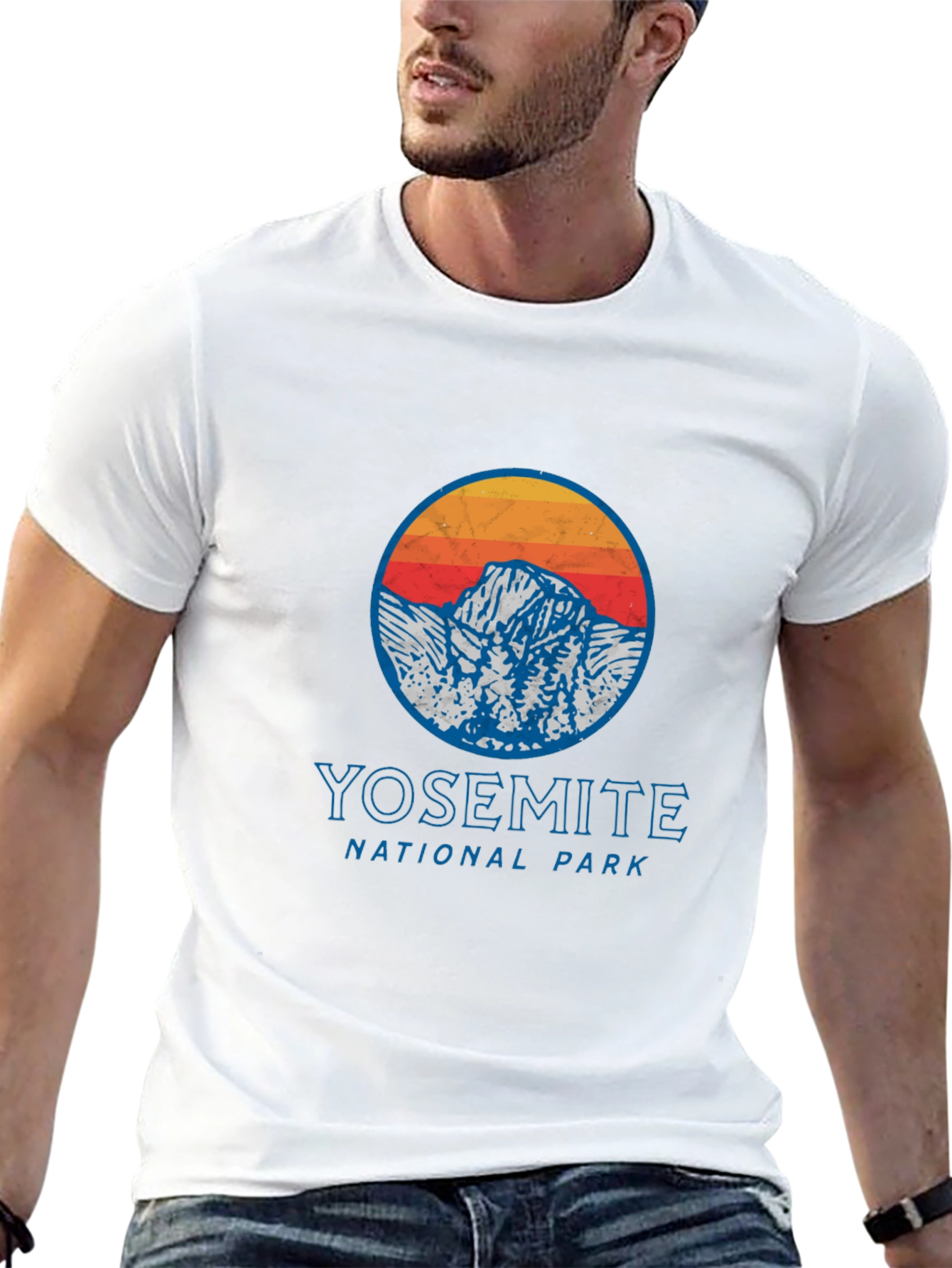 Yosemite National Park Graphic Tee - Retro Mountain Design