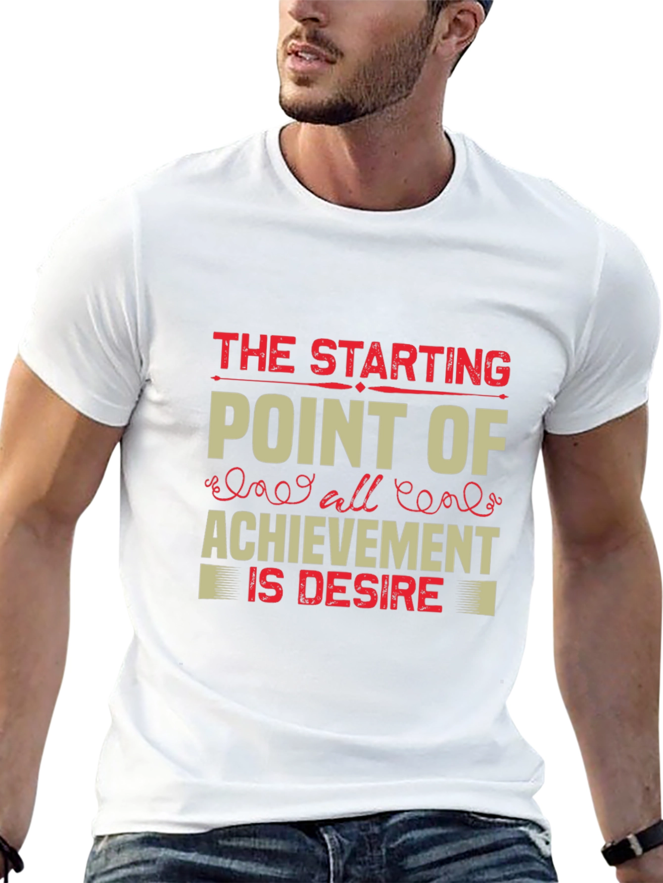 Motivational Graphic Tee: Starting Point of Achievement