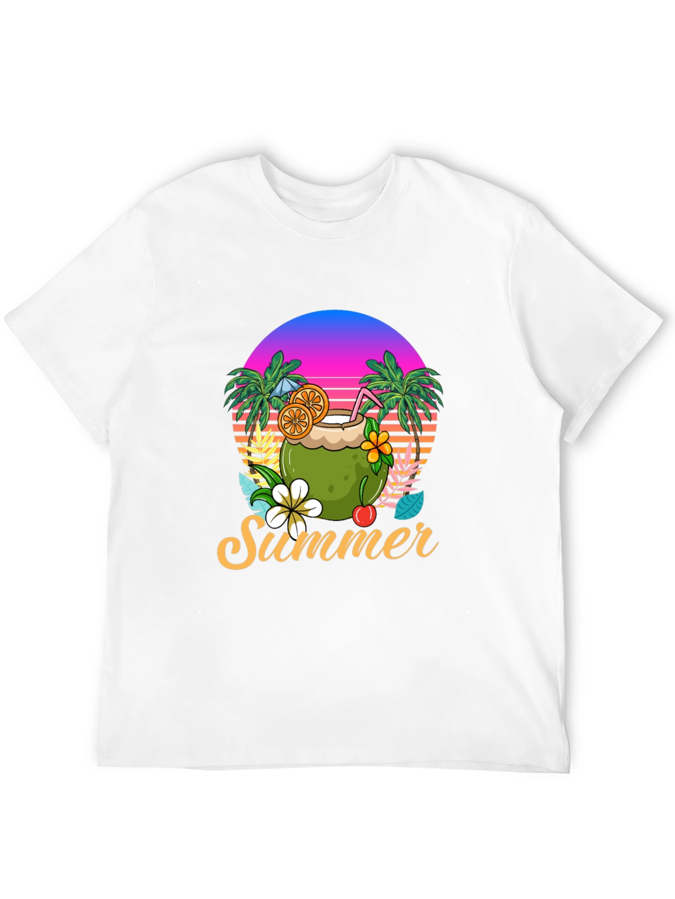 Tropical Summer Coconut Graphic Tee