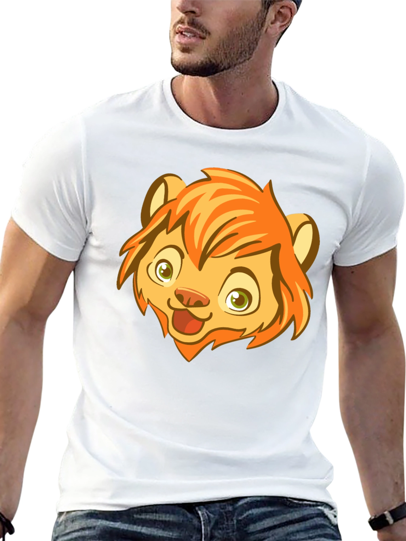 Lion Cub Cartoon Graphic T-Shirt