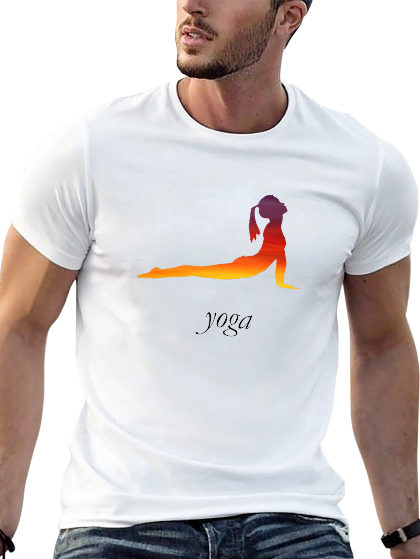Yoga Pose T-Shirt - Sunset Silhouette
