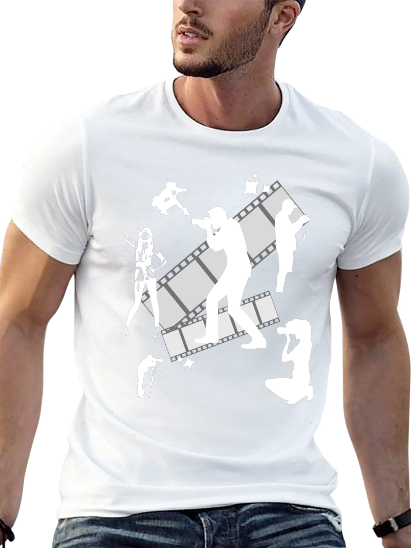 Photographer Film Reel Graphic Tee - Black
