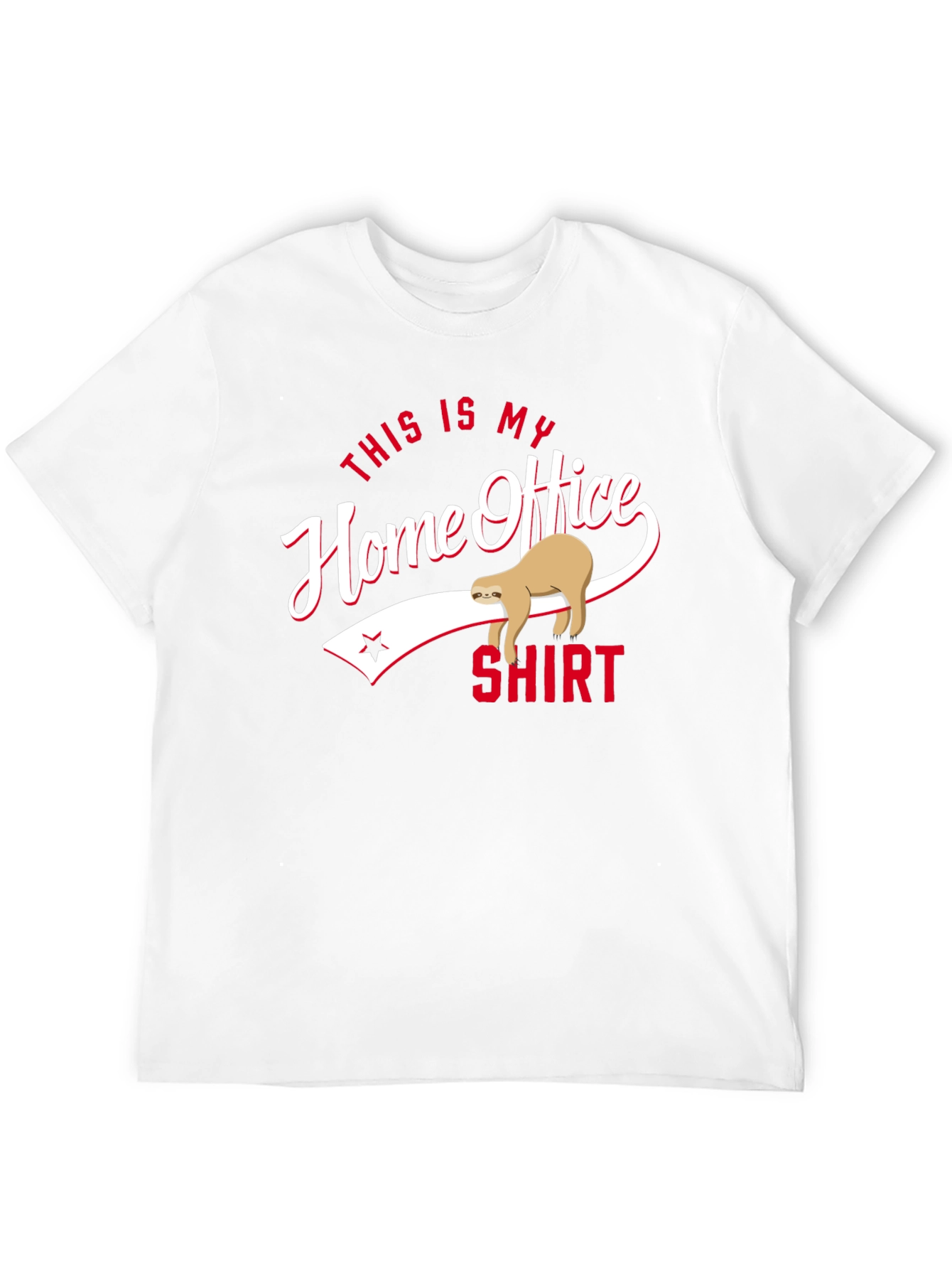 Home Office Sloth T-Shirt - Funny Quarantine Tee