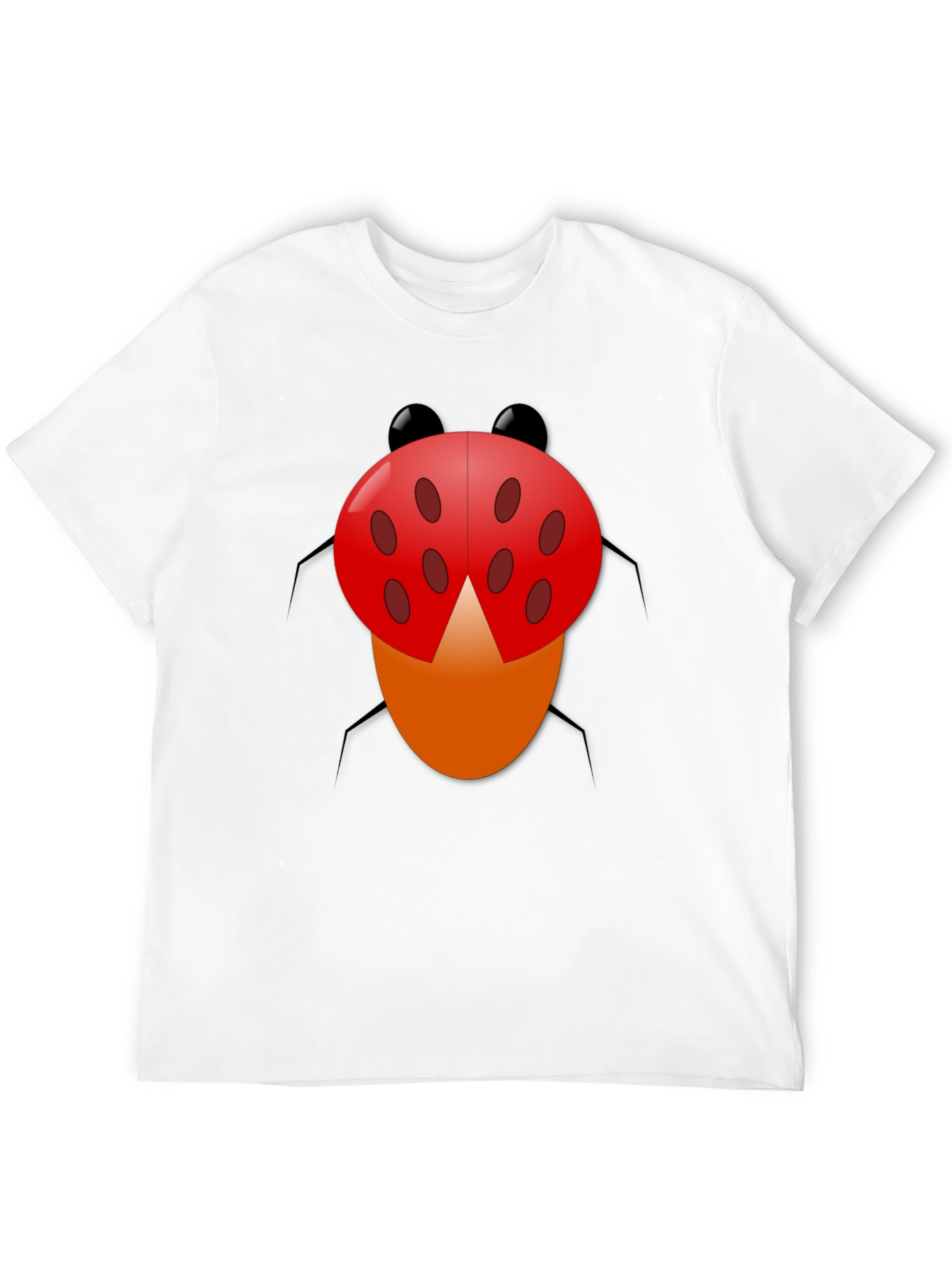 Ladybug Graphic Tee - Novelty Print Crew Neck T-Shirt