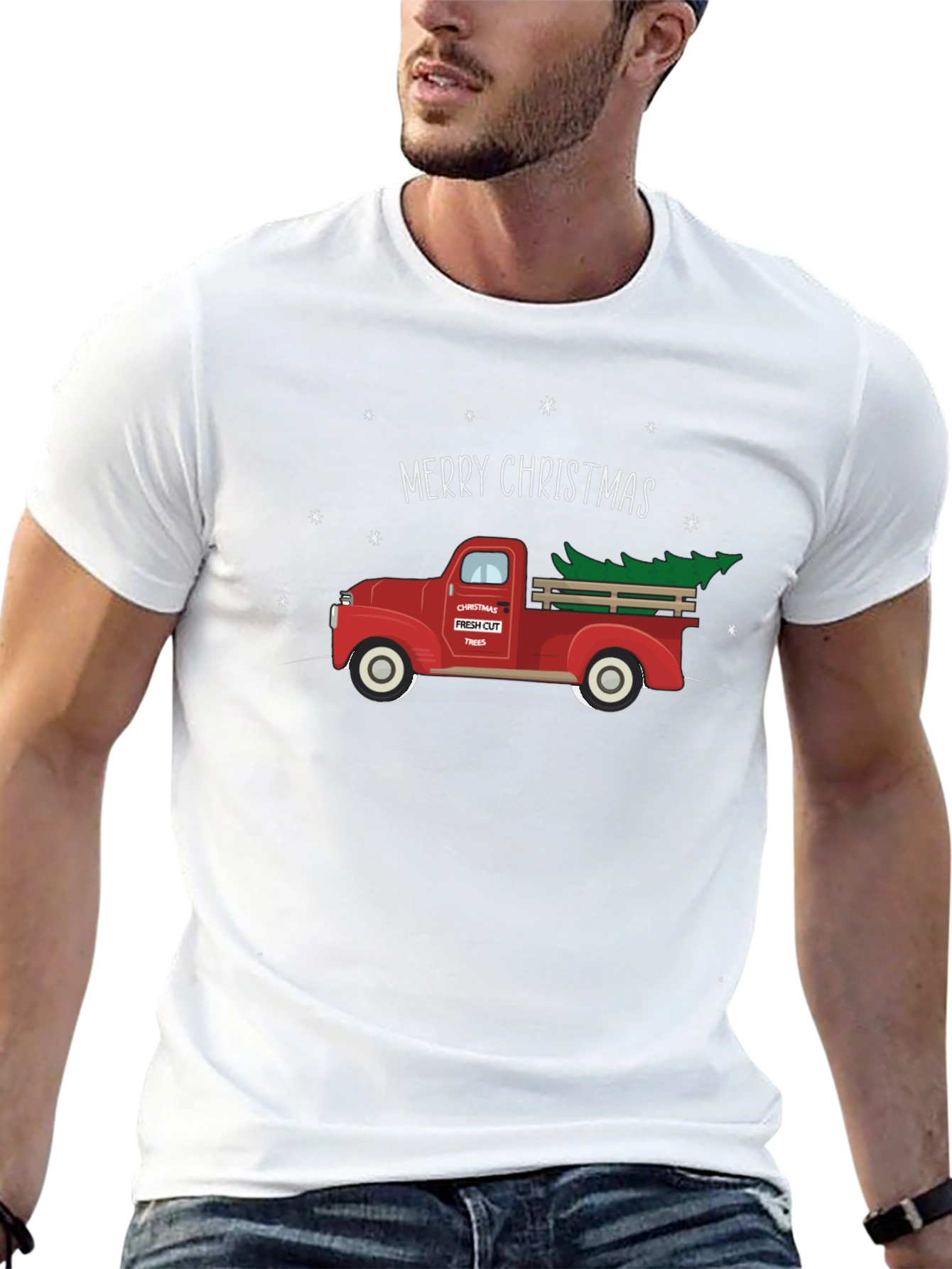 Merry Christmas Truck Graphic Tee