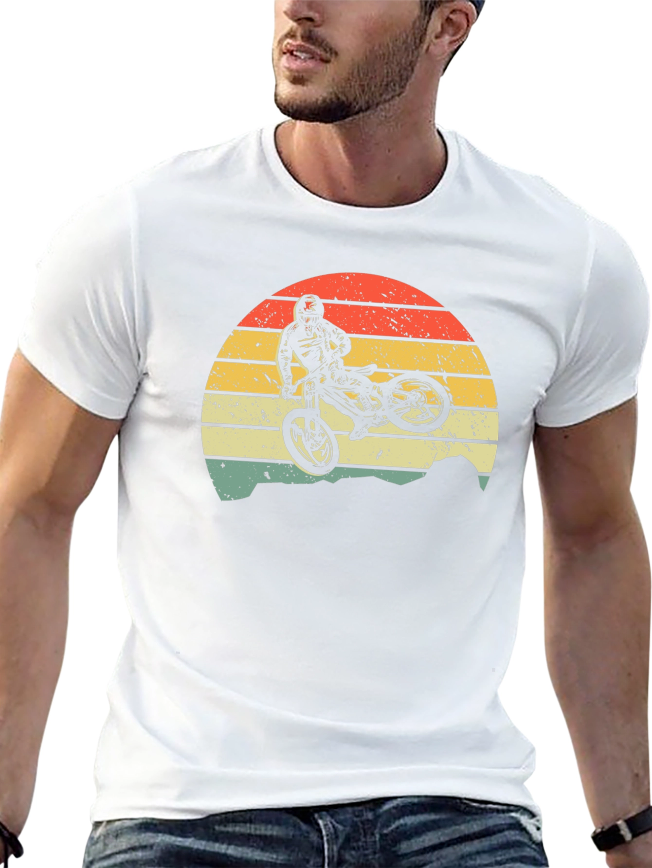 Mountain Bike Sunset Graphic Tee - Black