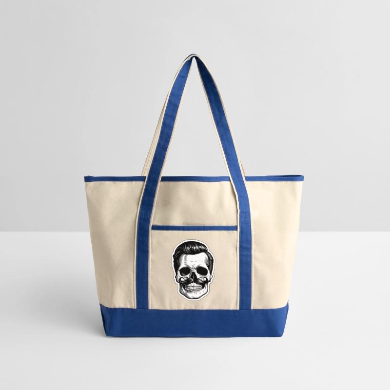 Vintage Skull with Retro Mustache