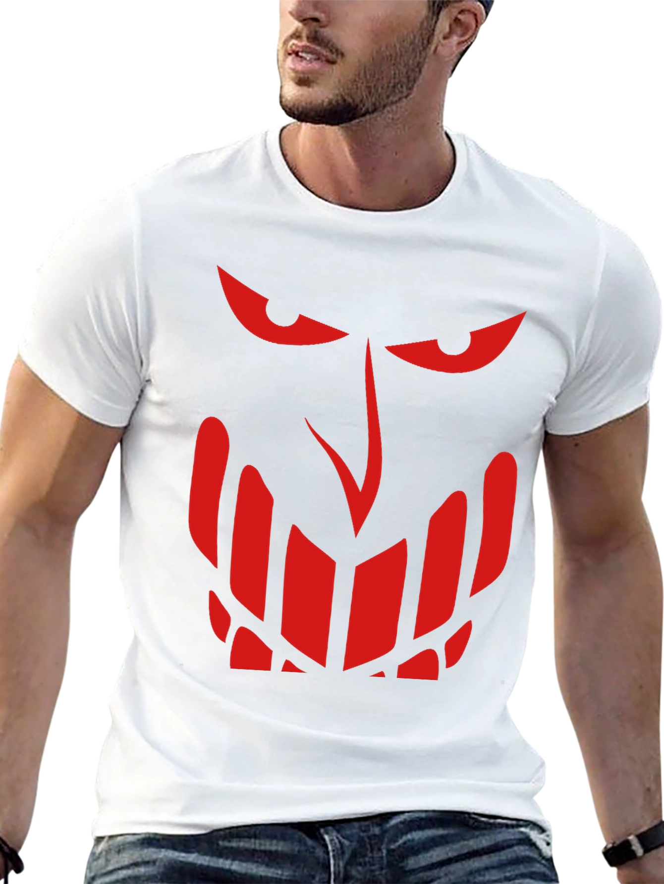Mens Graphic Tee - Villain Face - Black