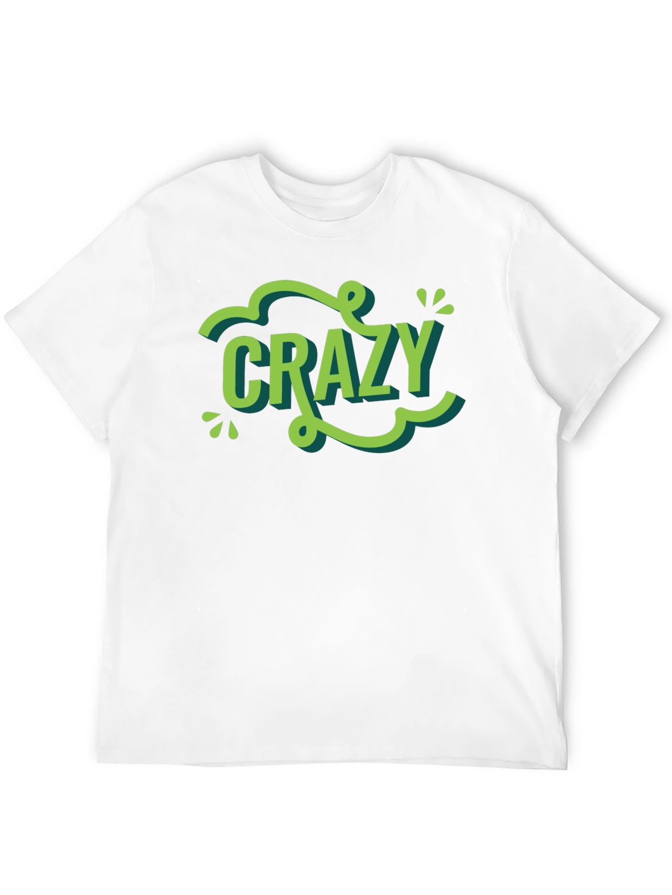 Crazy Graphic Tee - Trendy Word Art Shirt