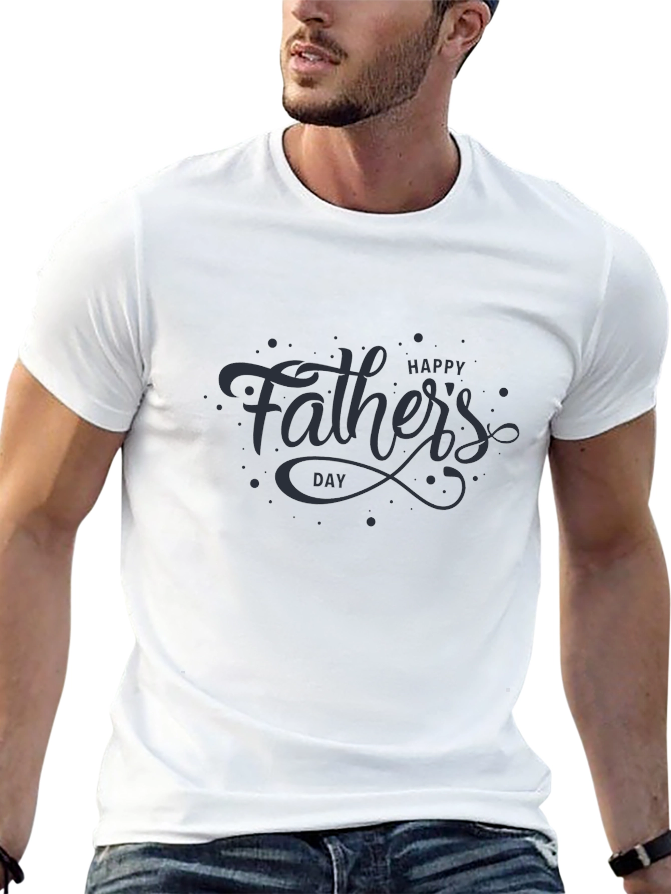 Happy Fathers Day Black T-Shirt