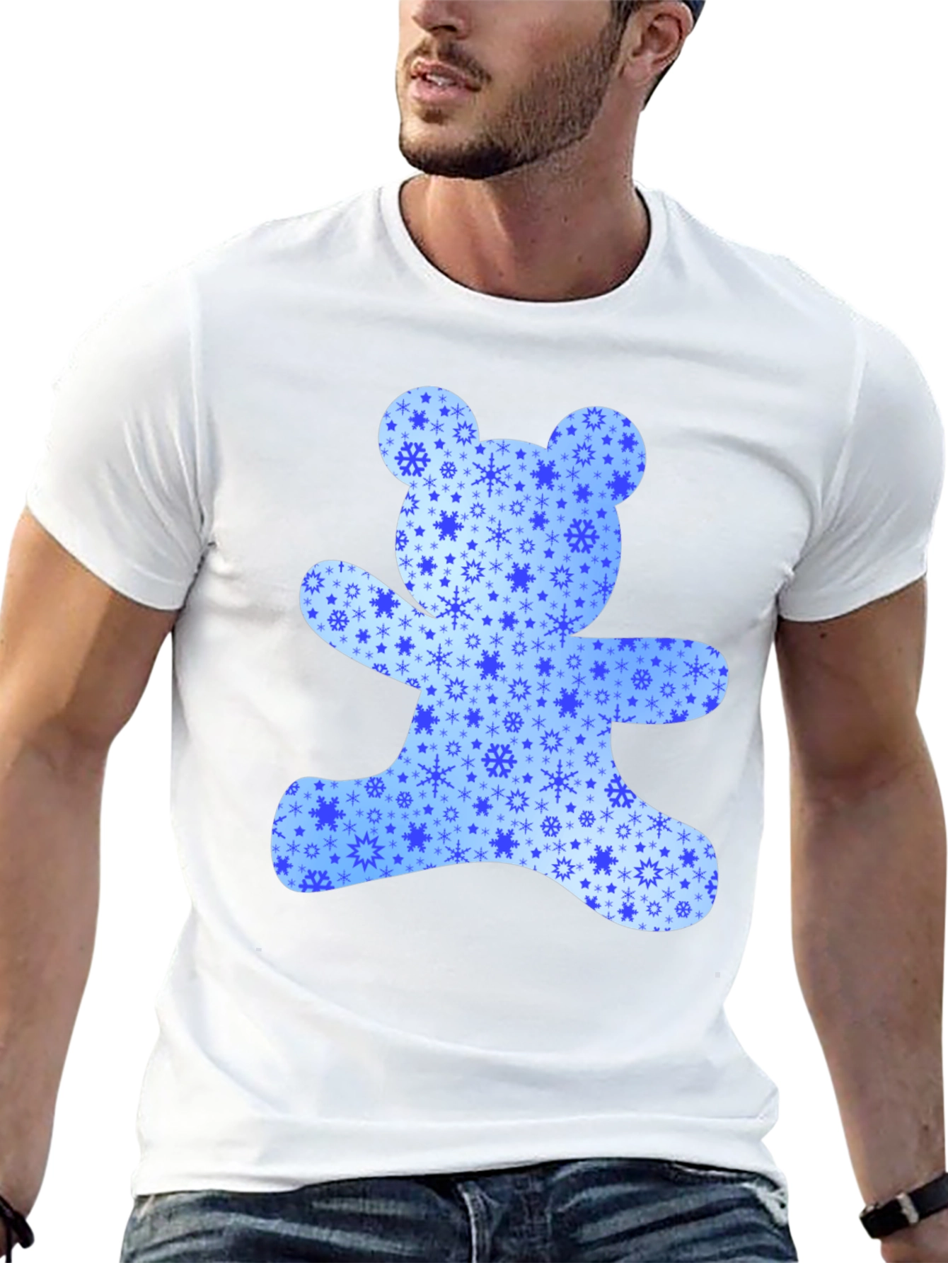 Winter Bear T-Shirt - Snowflake Design