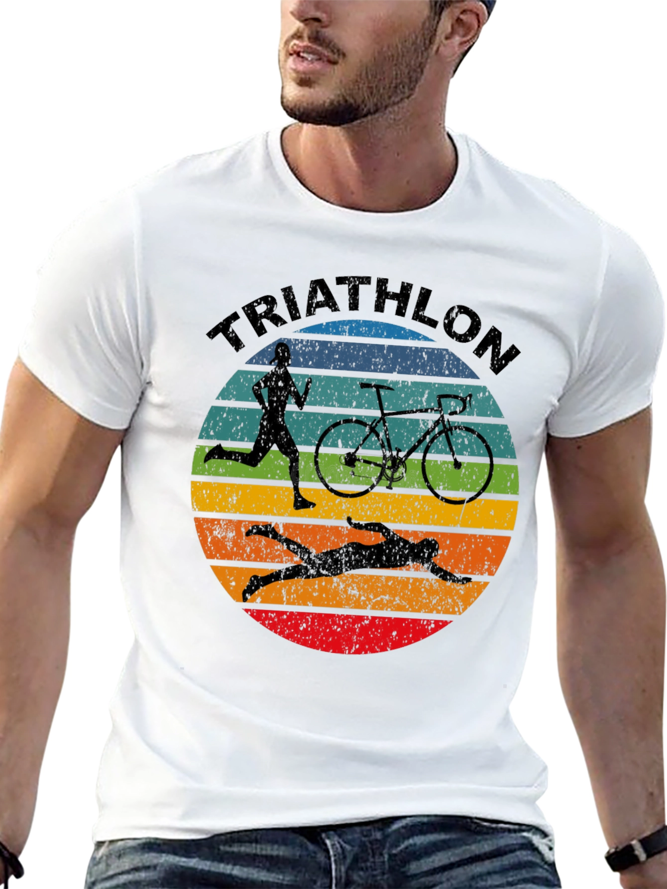Triathlon T-Shirt - Sporty Graphic Tee