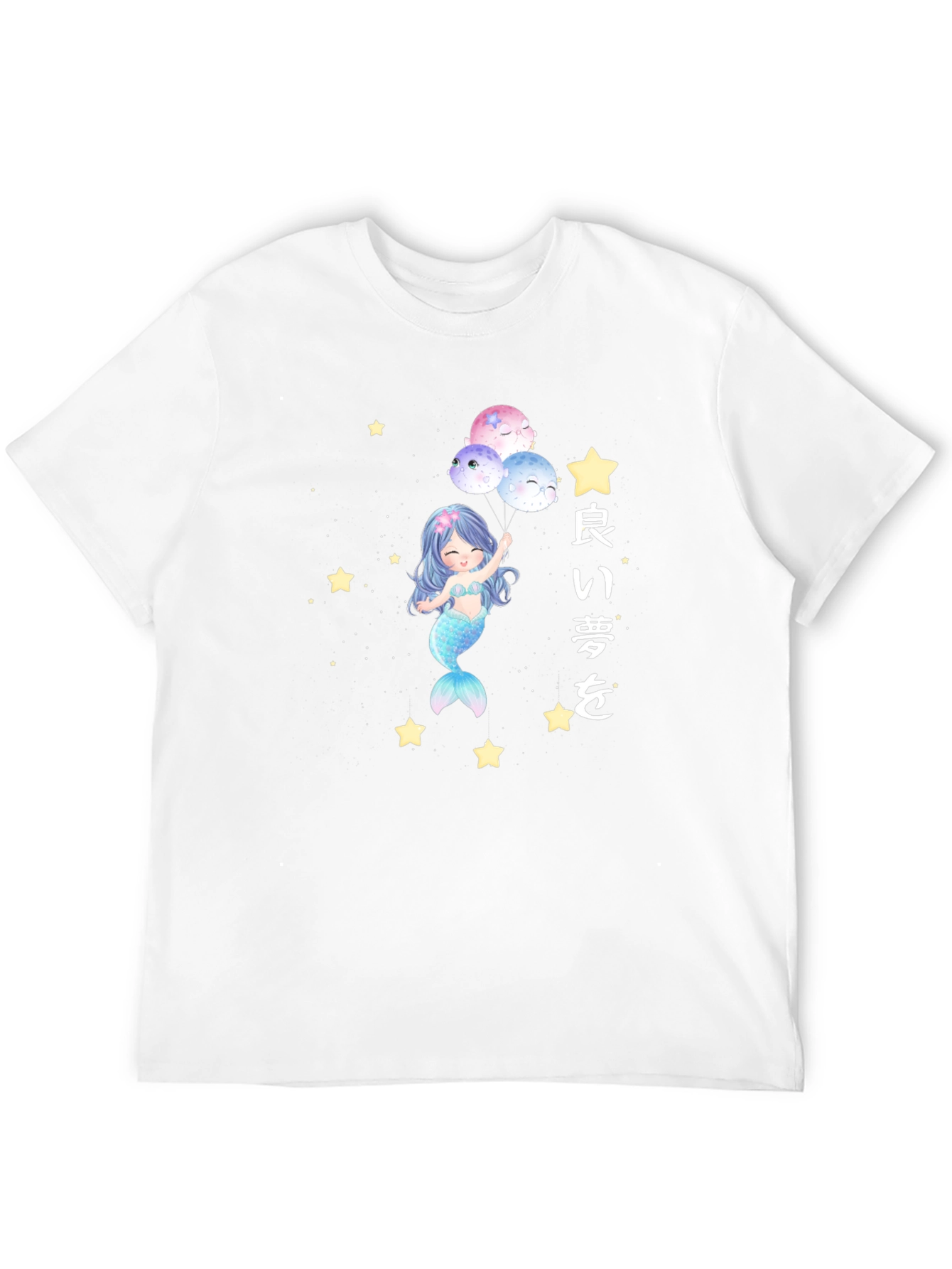 Mermaid Dreams Graphic Tee - Soft Cotton Black T-Shirt