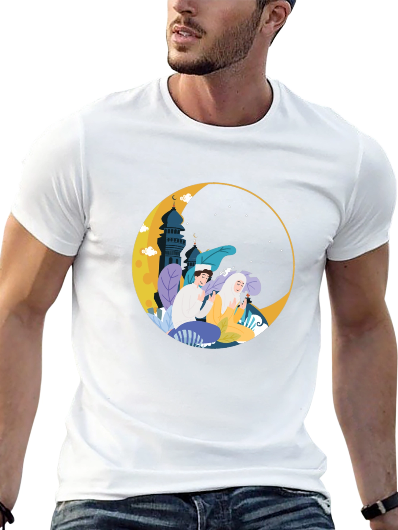 Ramadan Crescent Moon Graphic Tee
