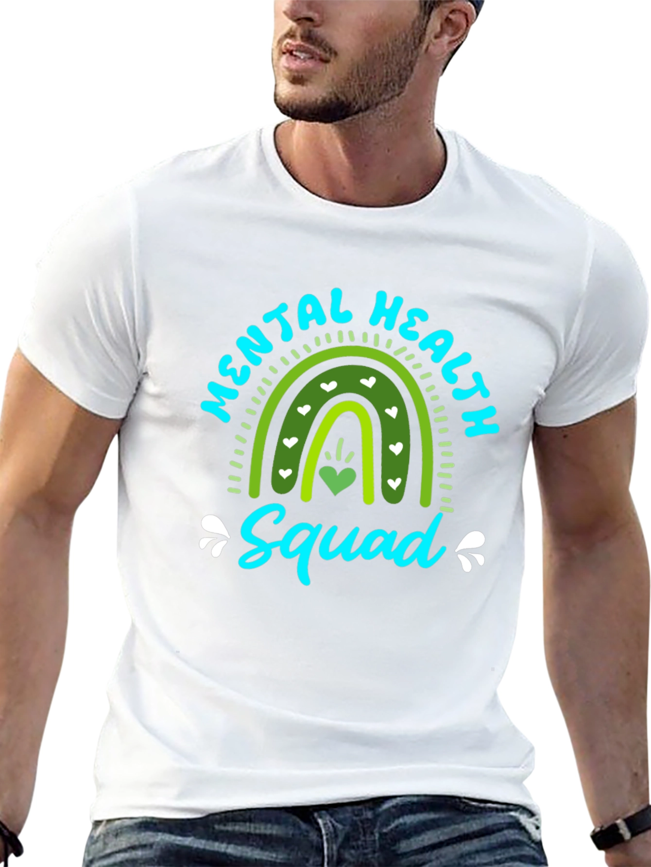 Mental Health Squad Rainbow Graphic T-Shirt