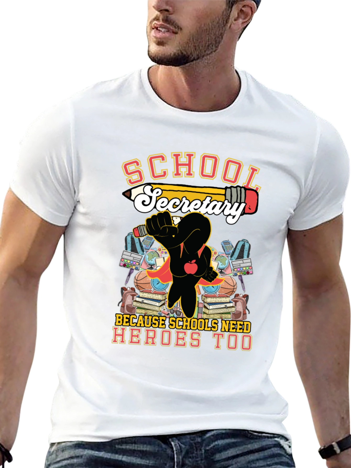 School Secretary Hero T-Shirt