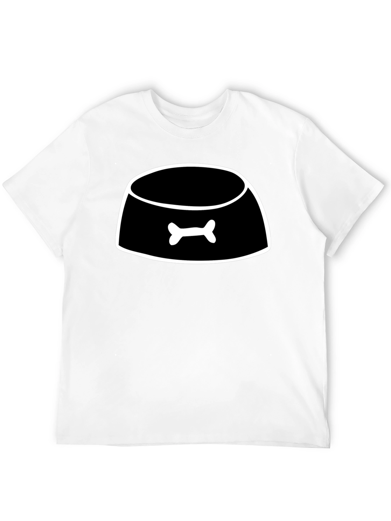 Dog Bowl Bone Graphic T-Shirt