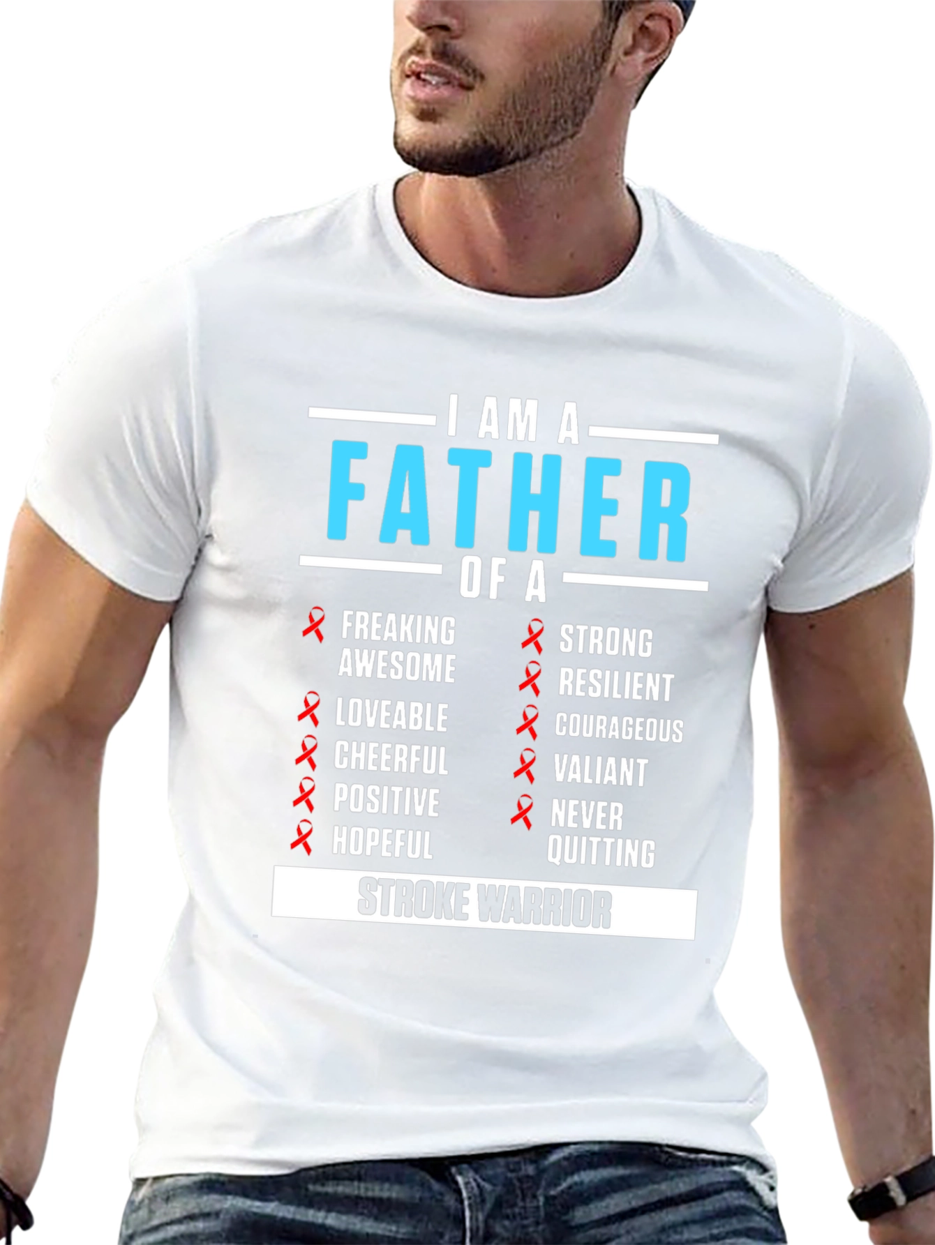 Father of a Stroke Warrior Awareness T-Shirt