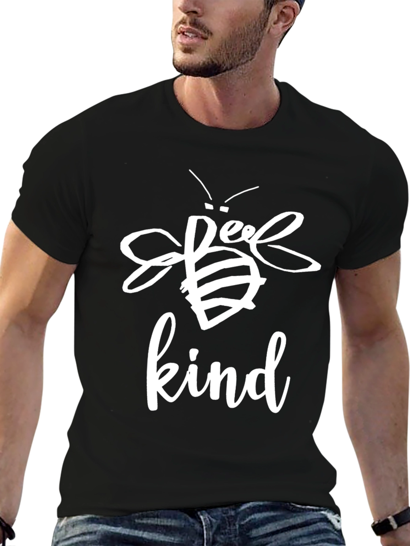 Bee Kind Graphic T-Shirt - Black Cotton Tee