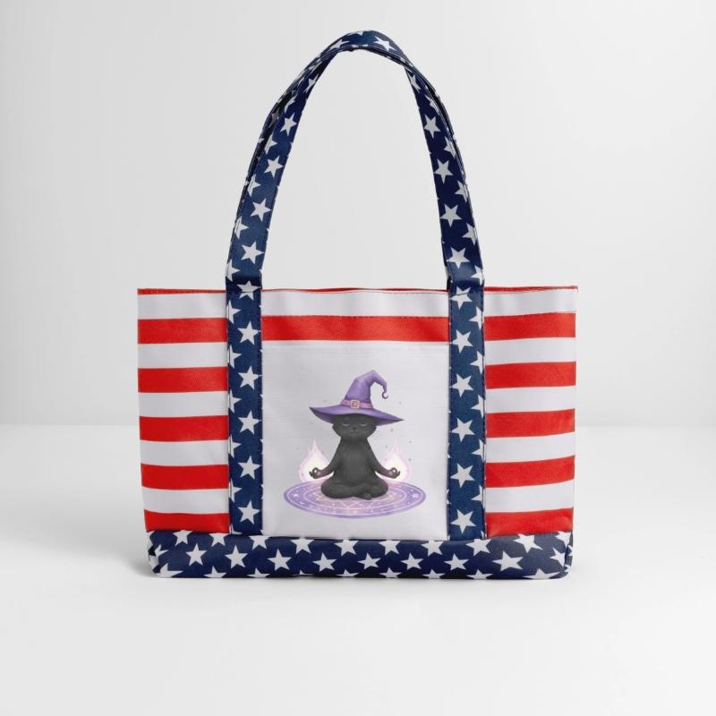 Whimsical Black Cat Wizard Design